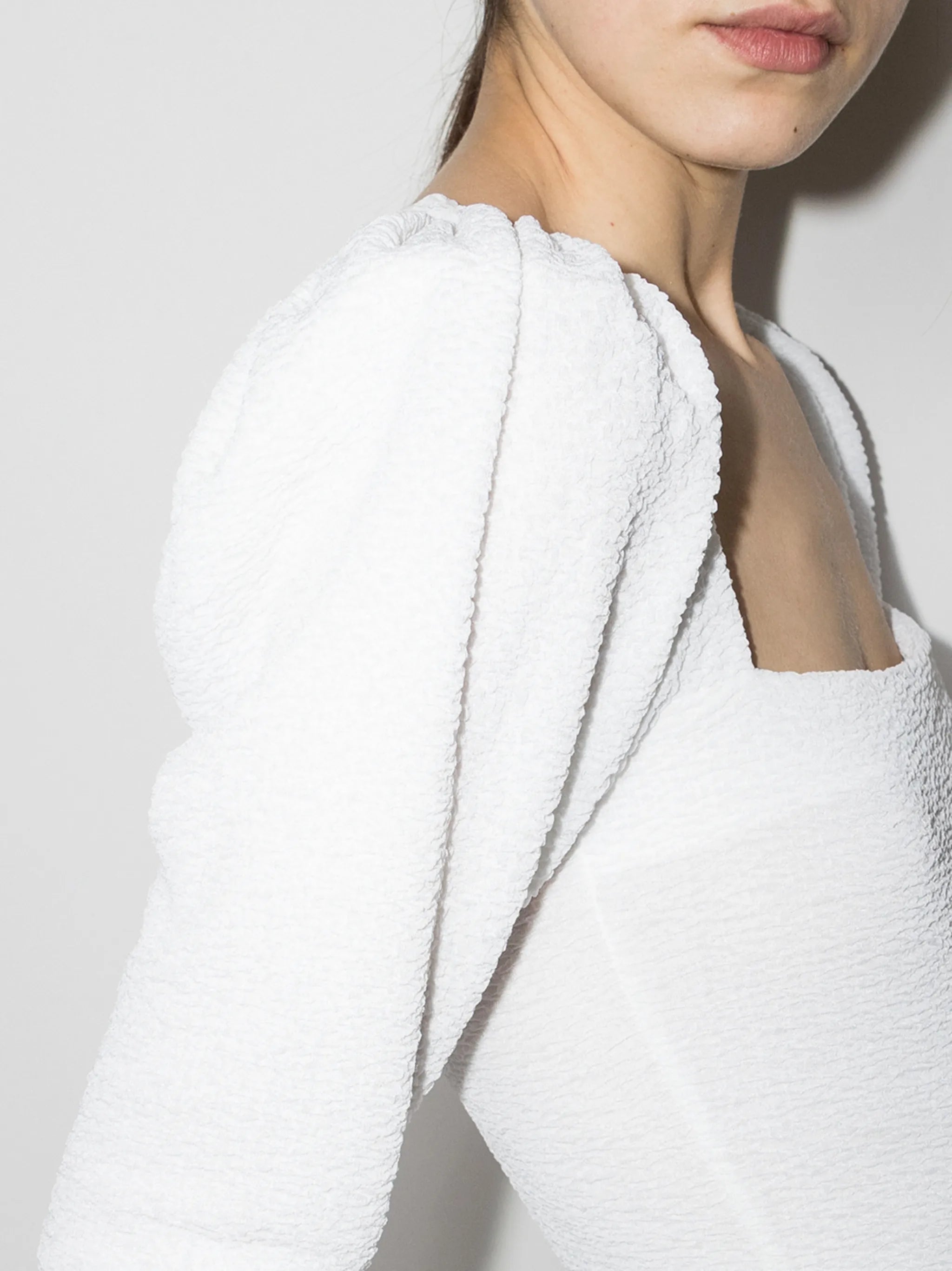 Stevie square-neck long-sleeve top