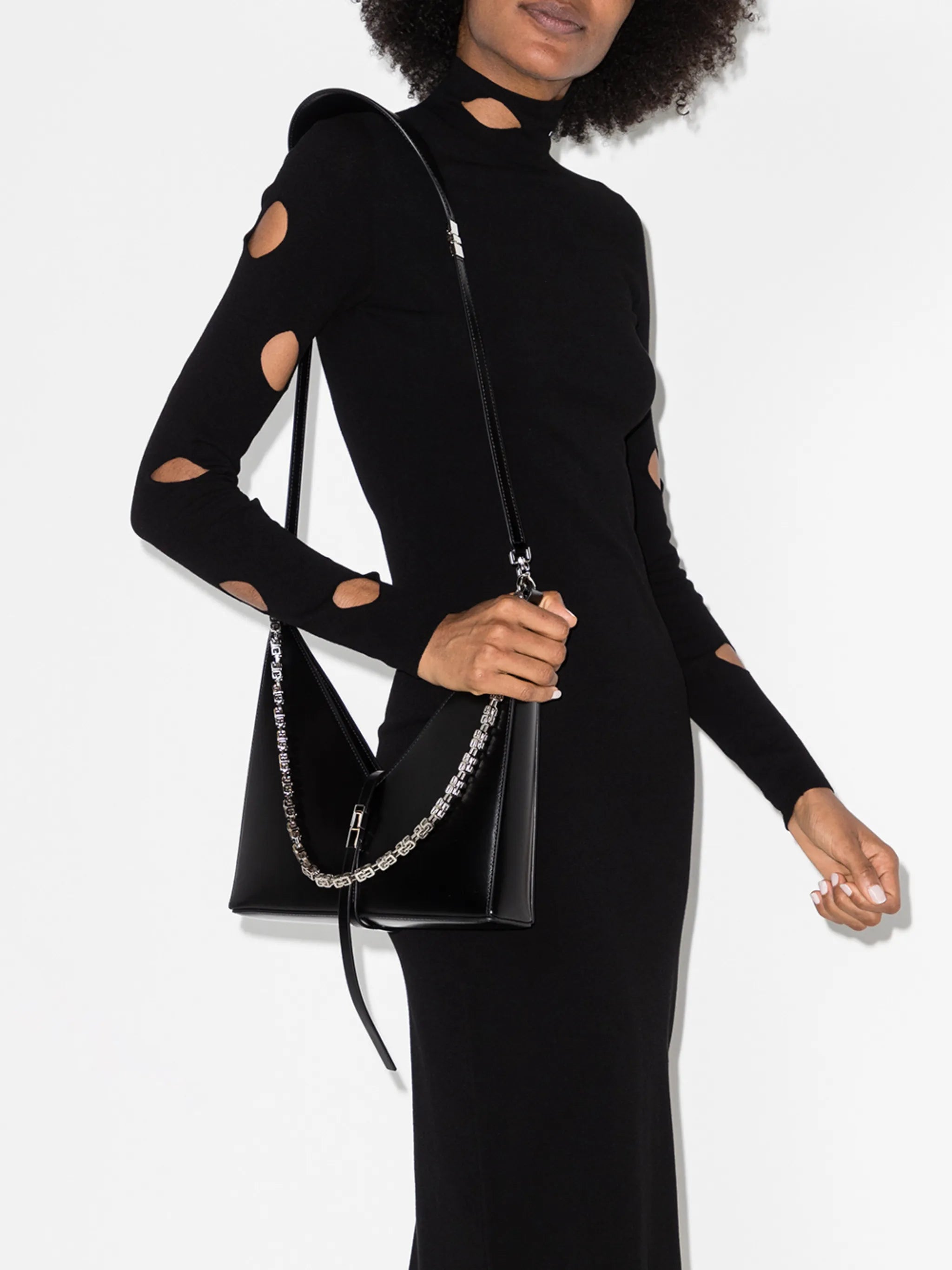 small Cut Out leather crossbody bag