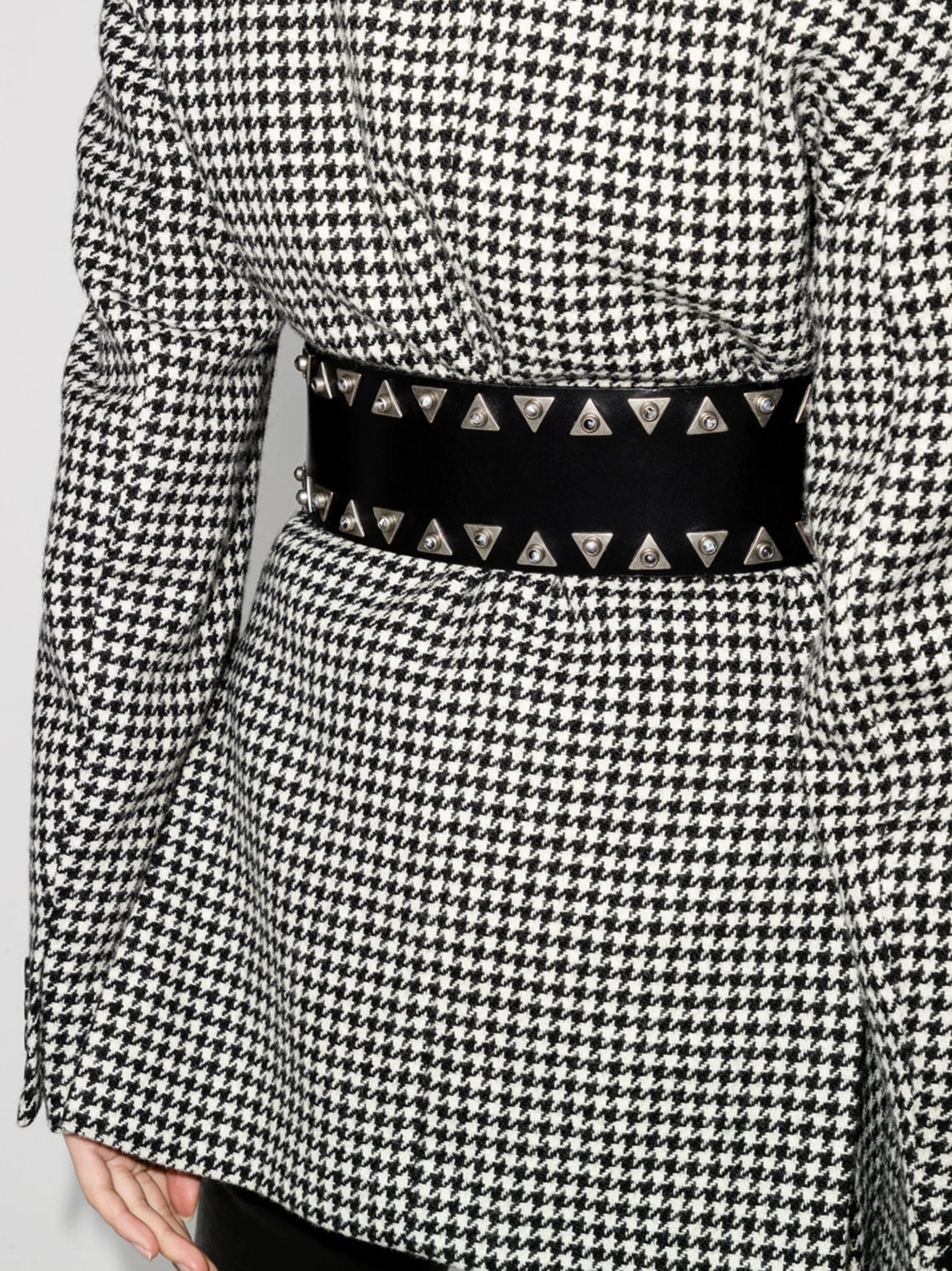 adjustable studded waist belt