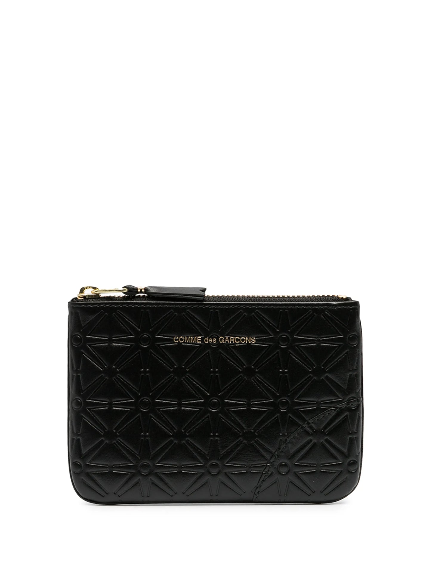 geometric-debossed wallet