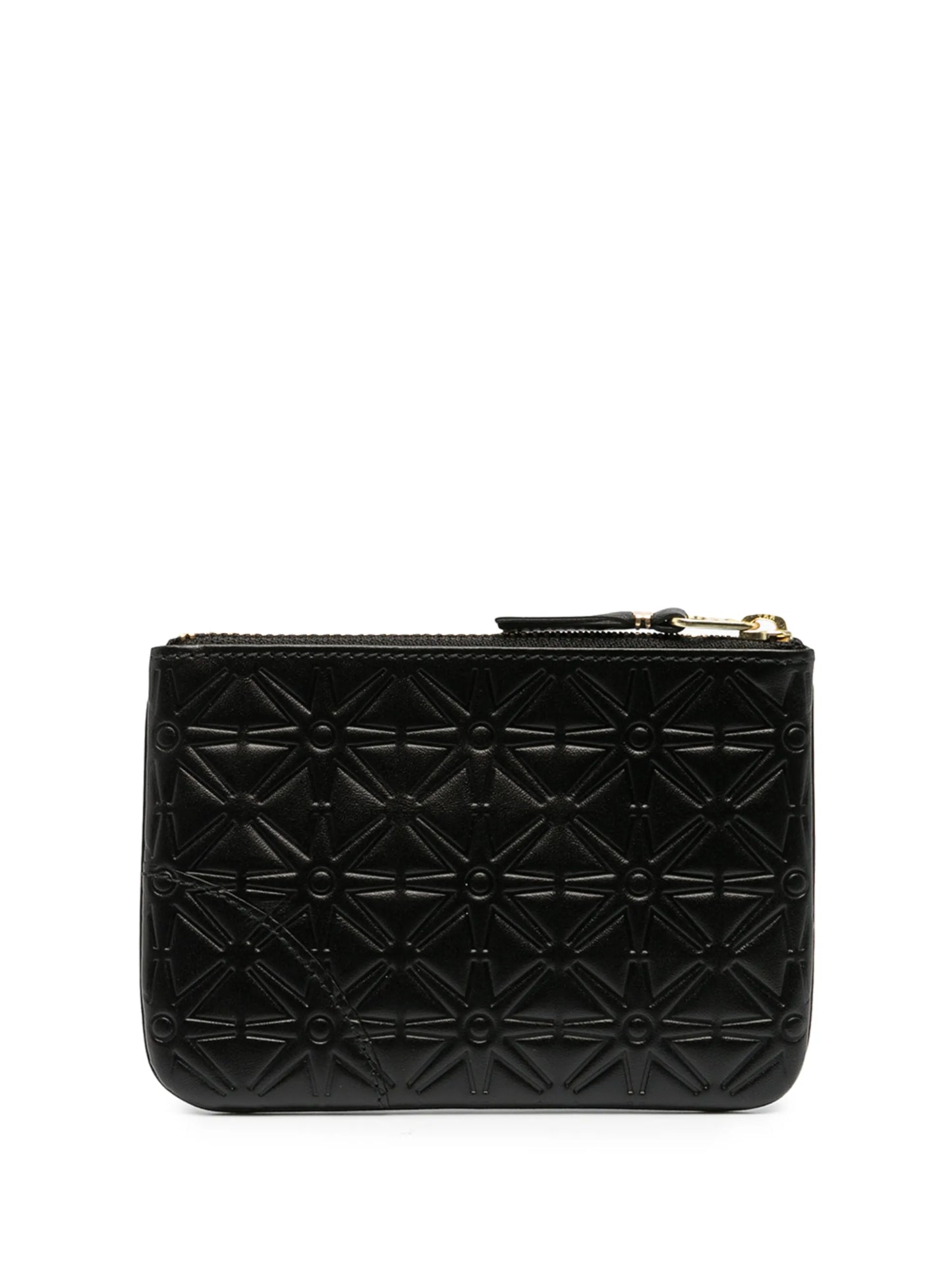 geometric-debossed wallet