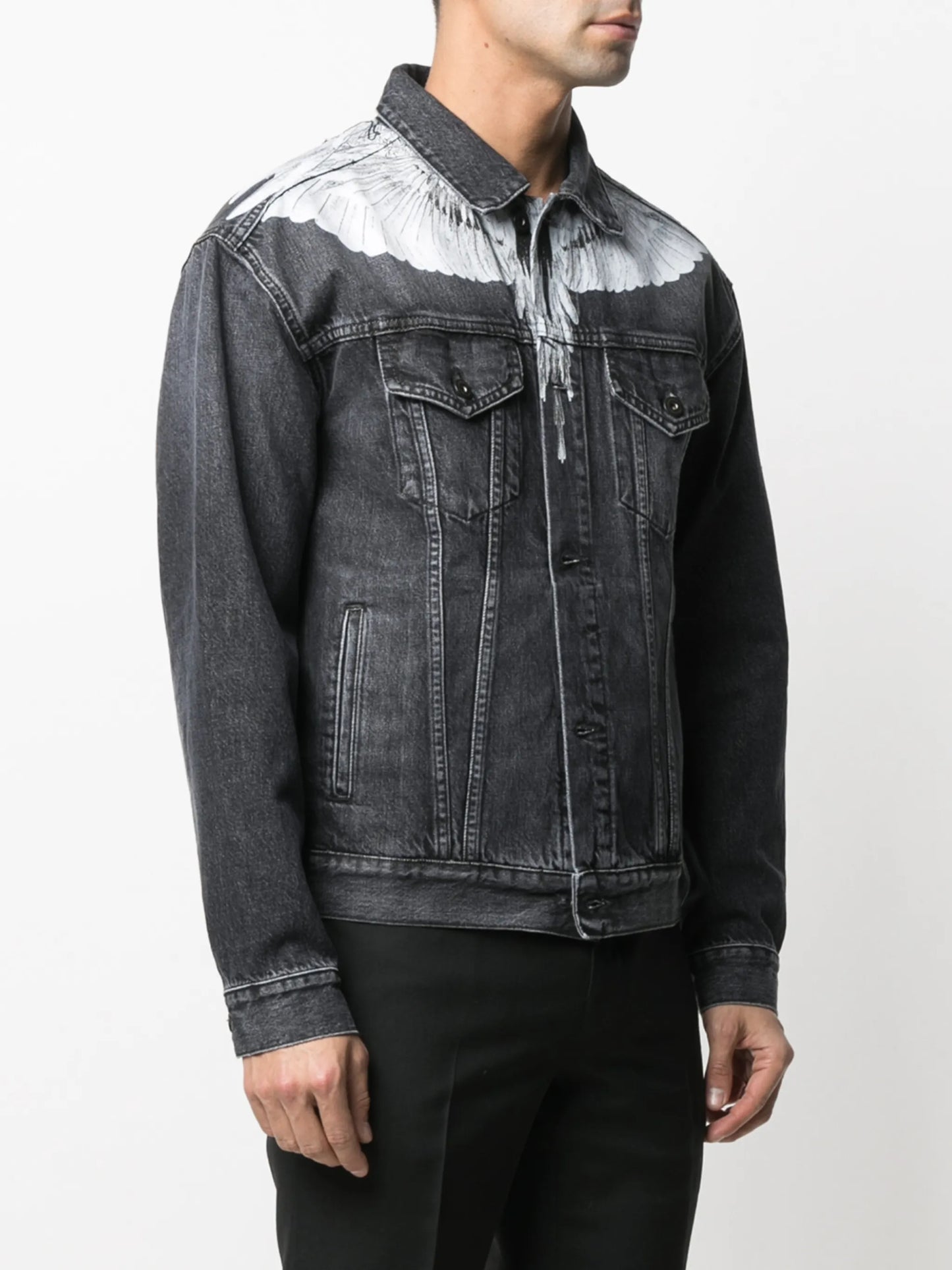 button-front denim jacket