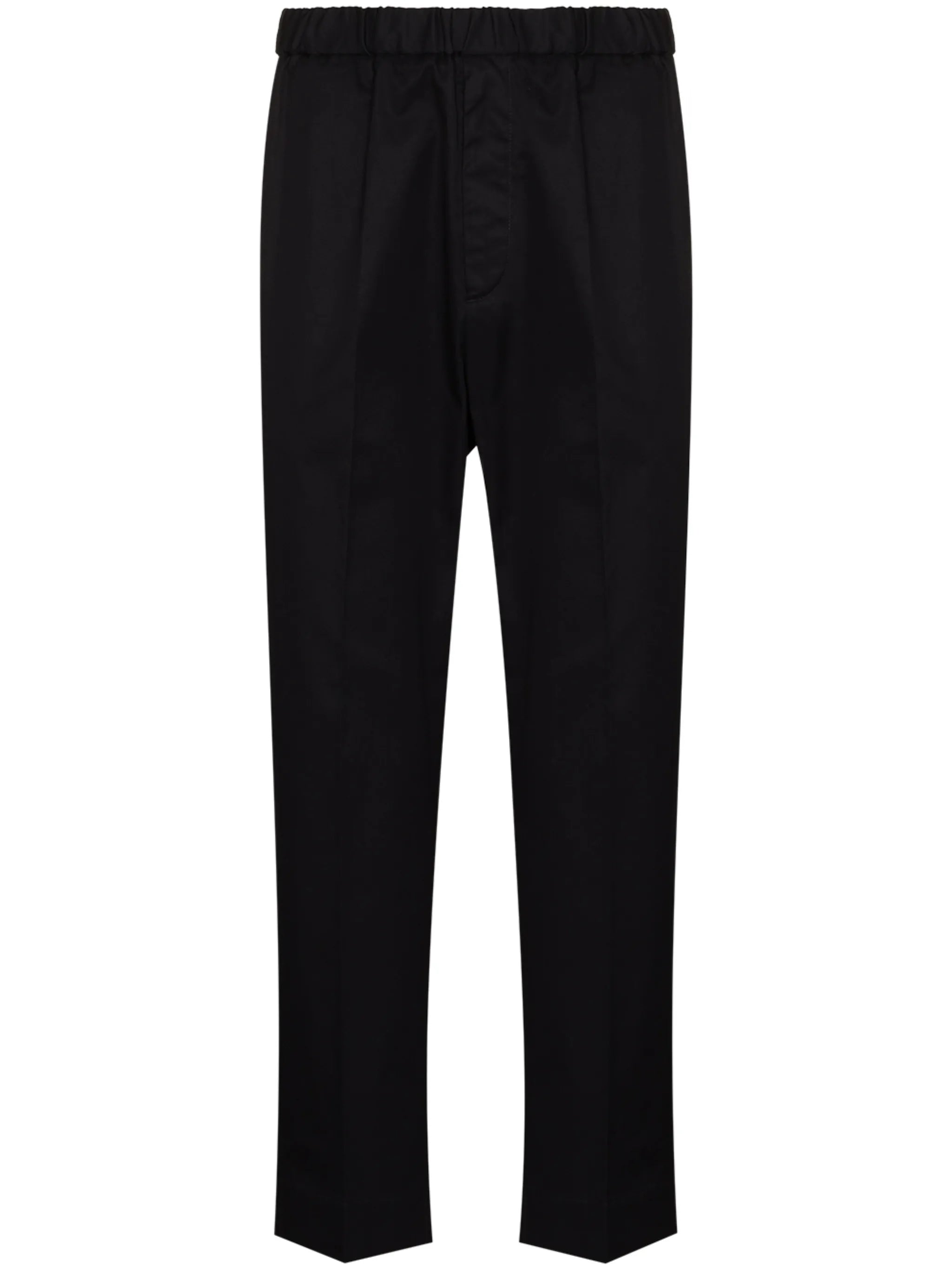 elasticated waistband tapered trousers