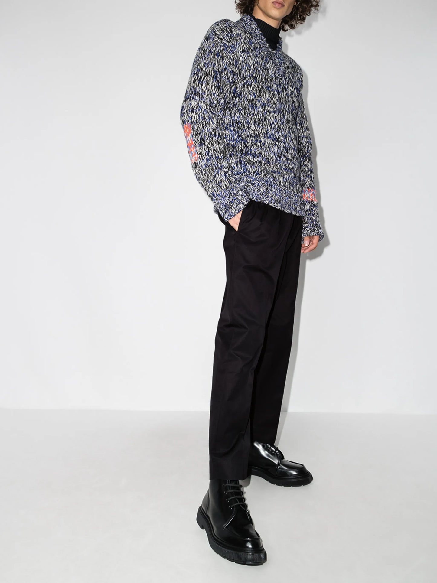 elasticated waistband tapered trousers