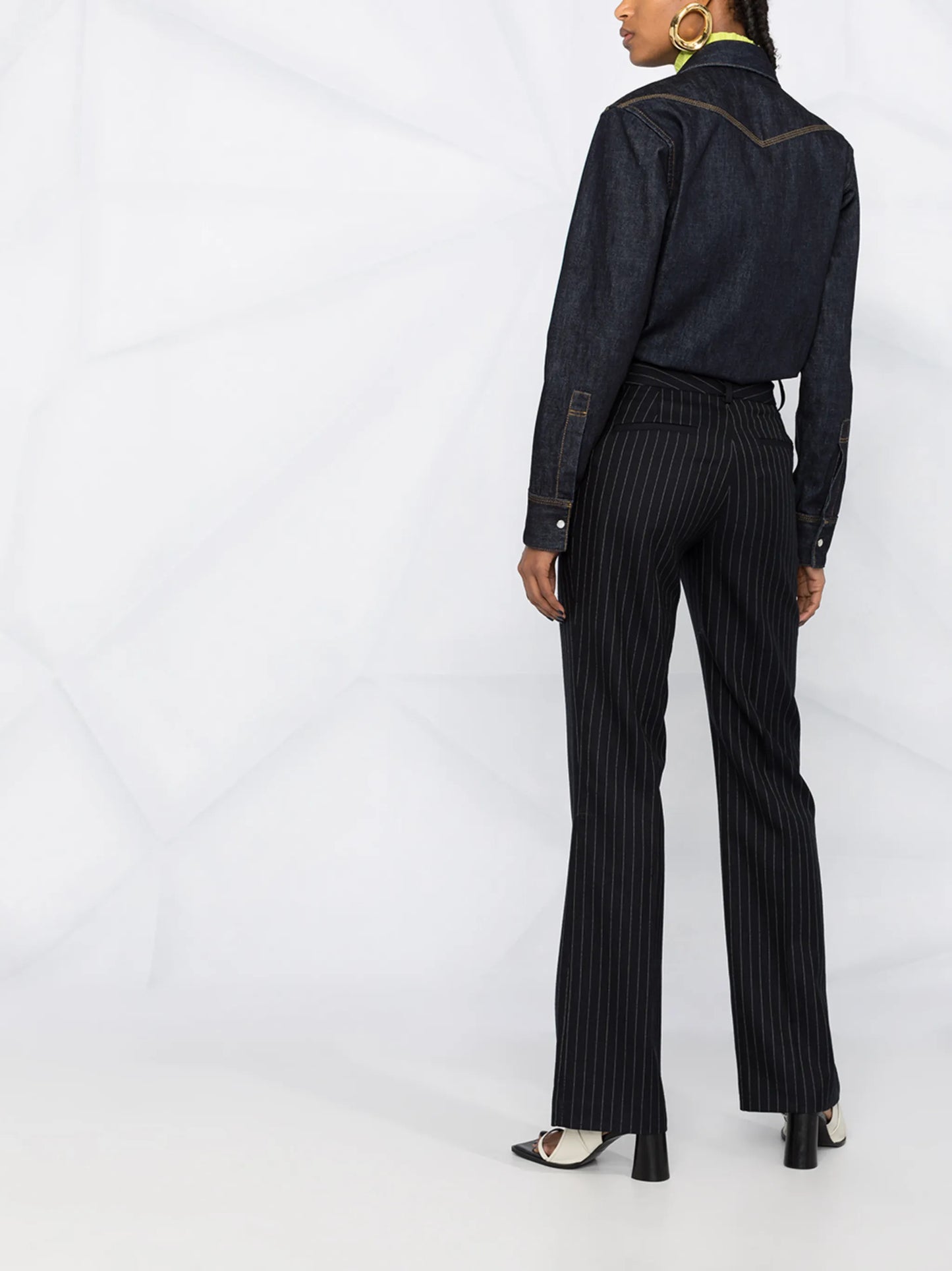 welt-pocket denim shirt