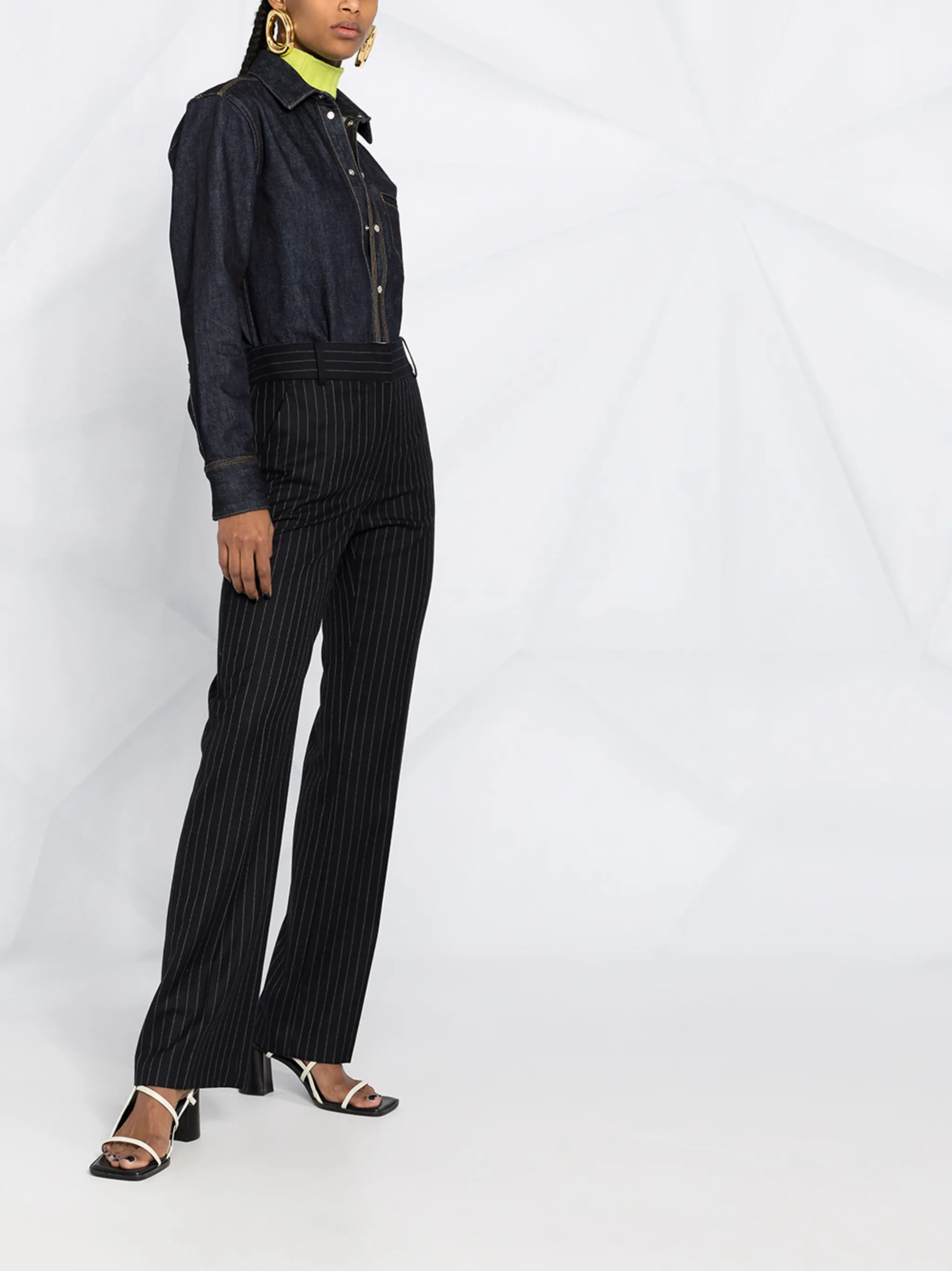 welt-pocket denim shirt