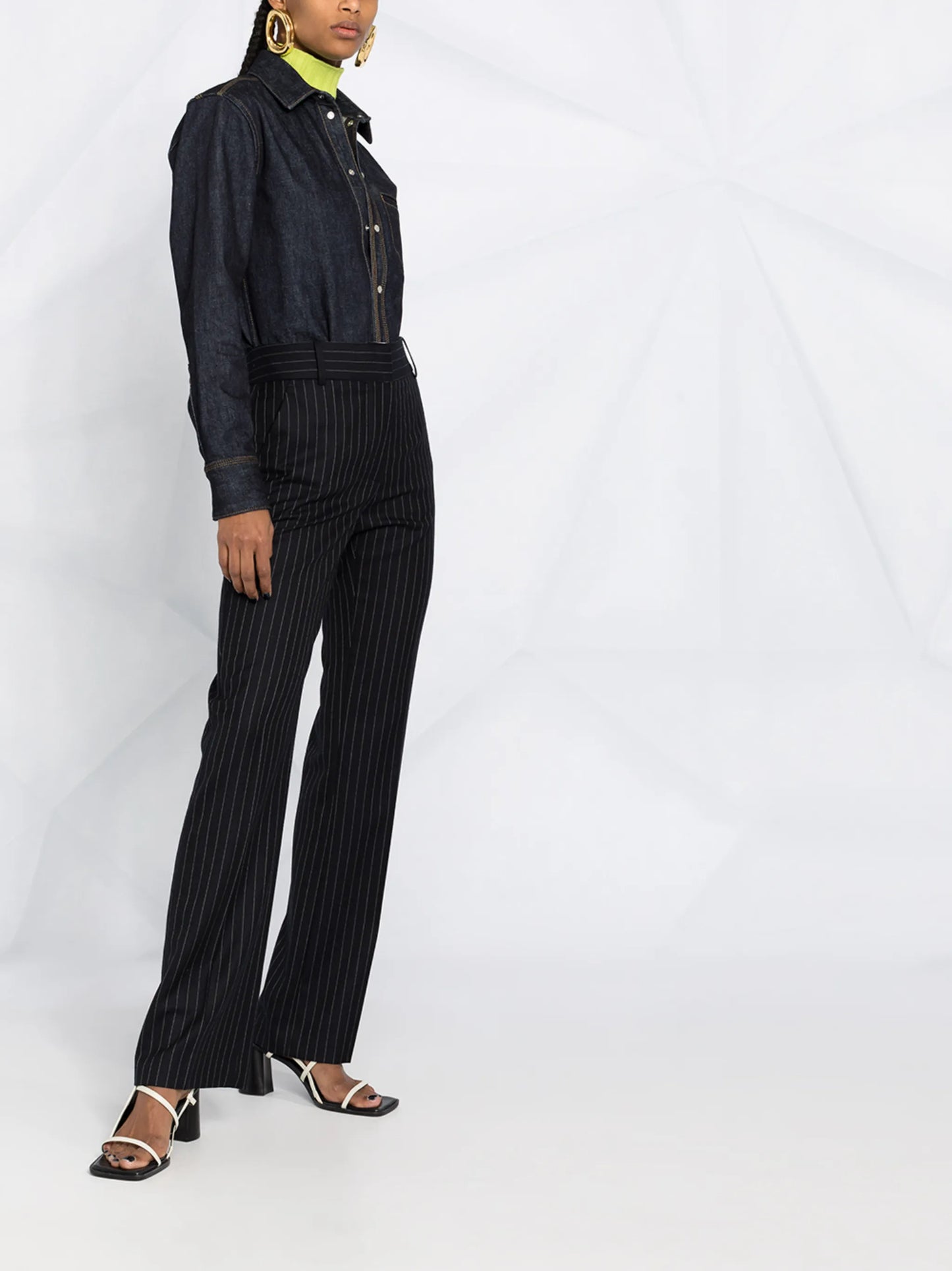 welt-pocket denim shirt