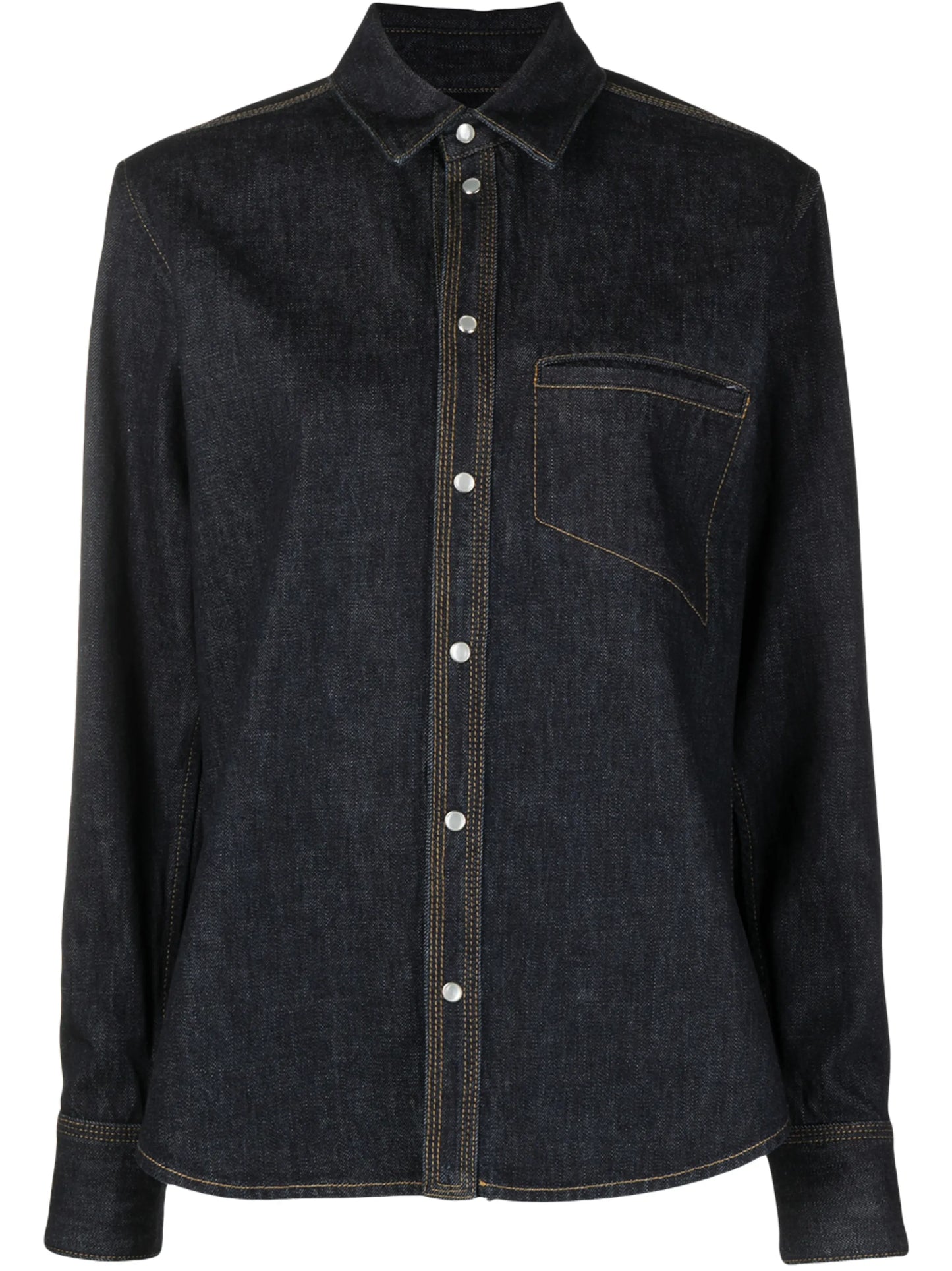 welt-pocket denim shirt