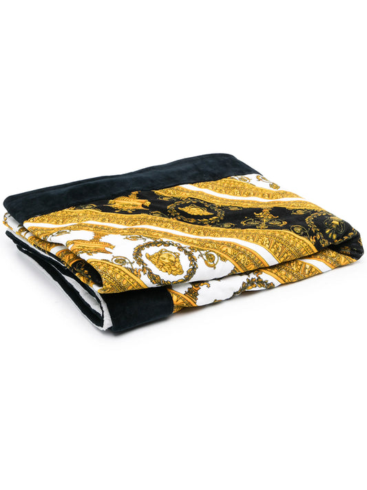 baroque-print beach towel