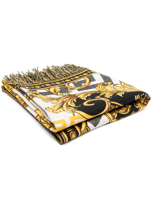Baroque pattern throw blanket