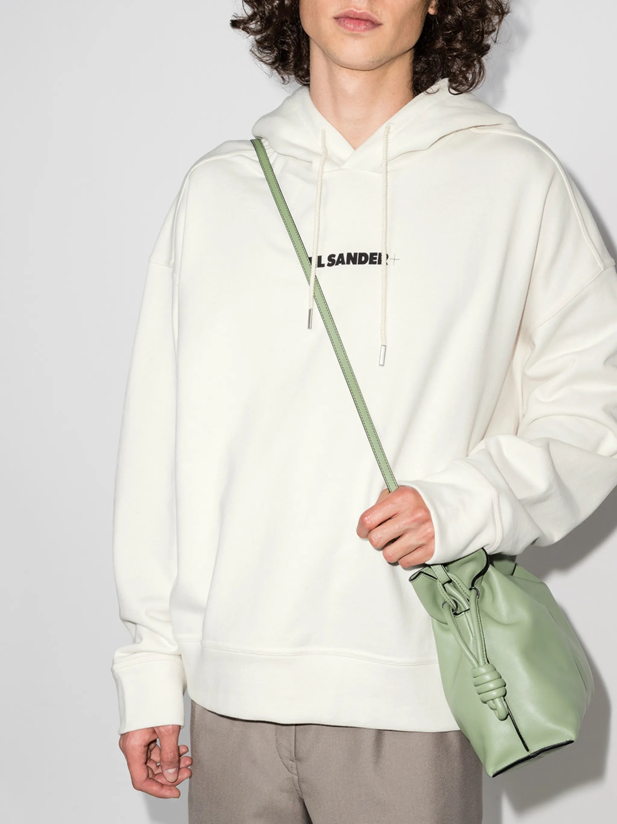 logo-print drawstring hoodie