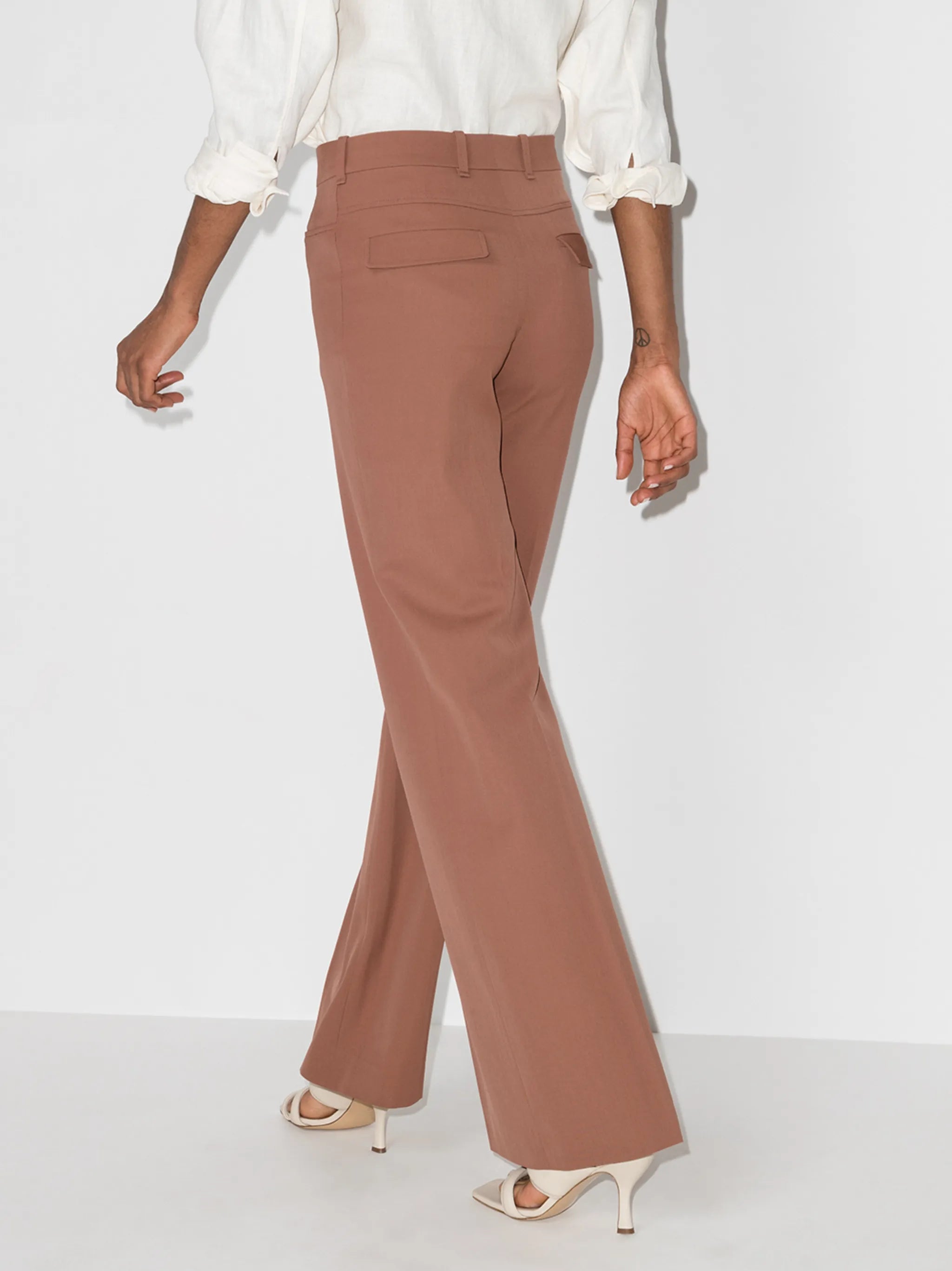 high-waist tailored trousers