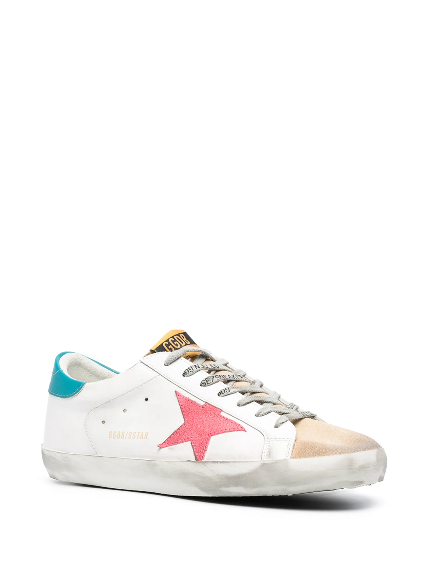 Super-star suede trim sneakers