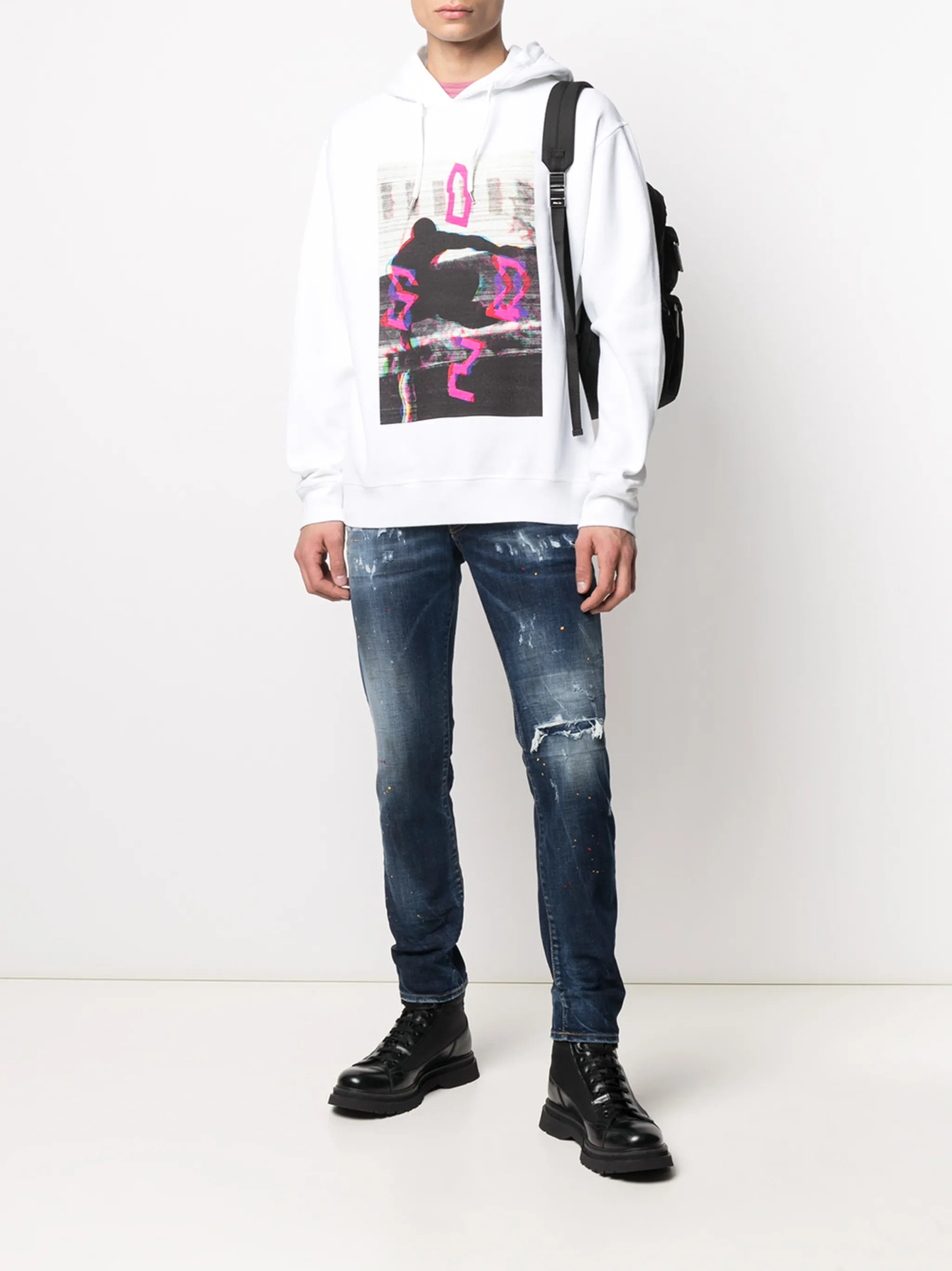 ripped slim-fit jeans