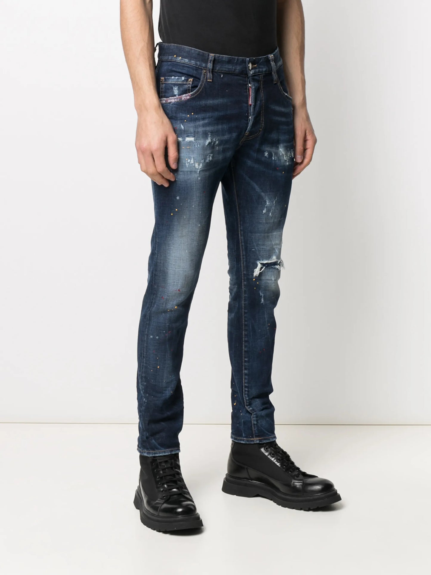 ripped slim-fit jeans