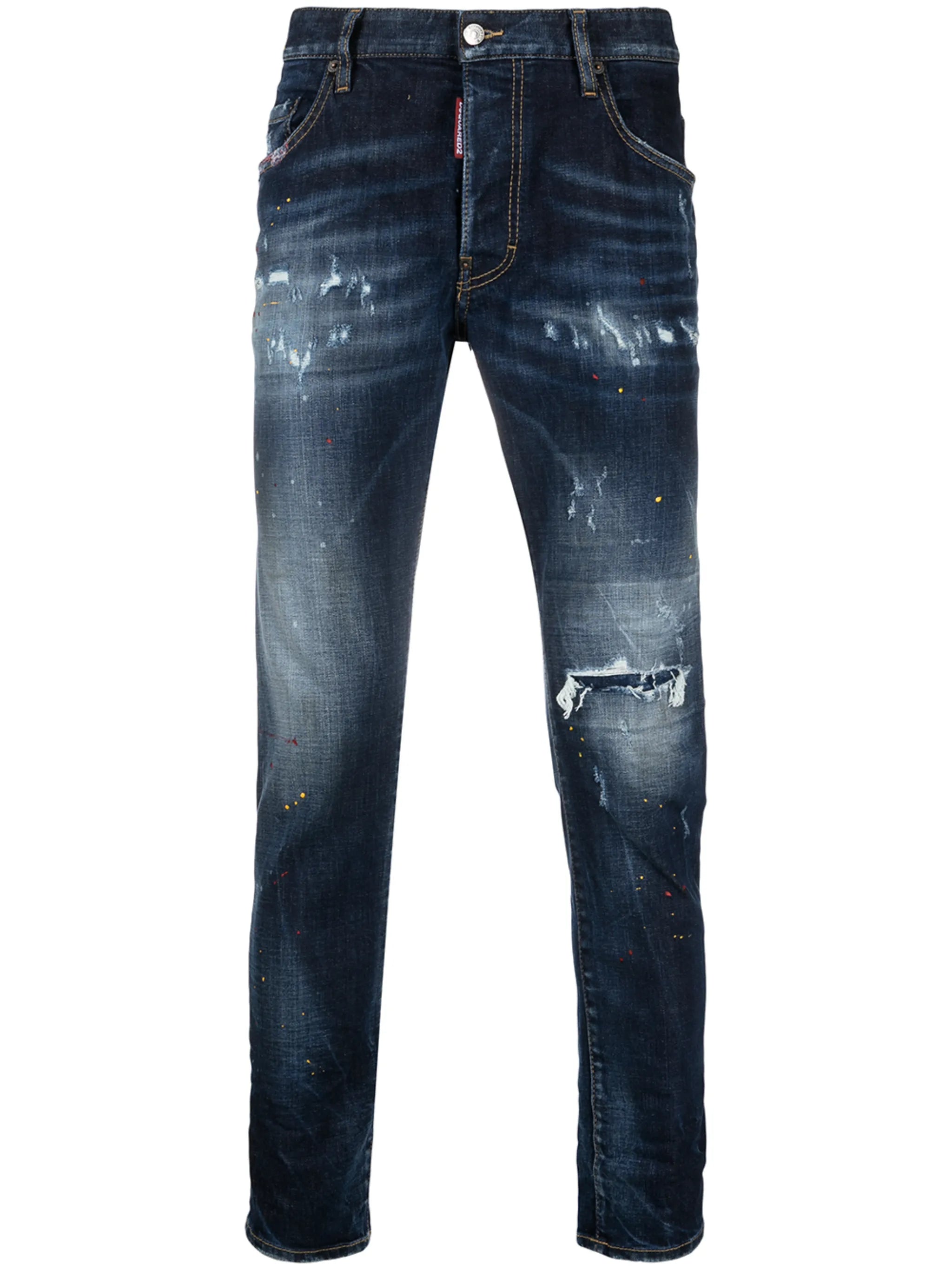 ripped slim-fit jeans