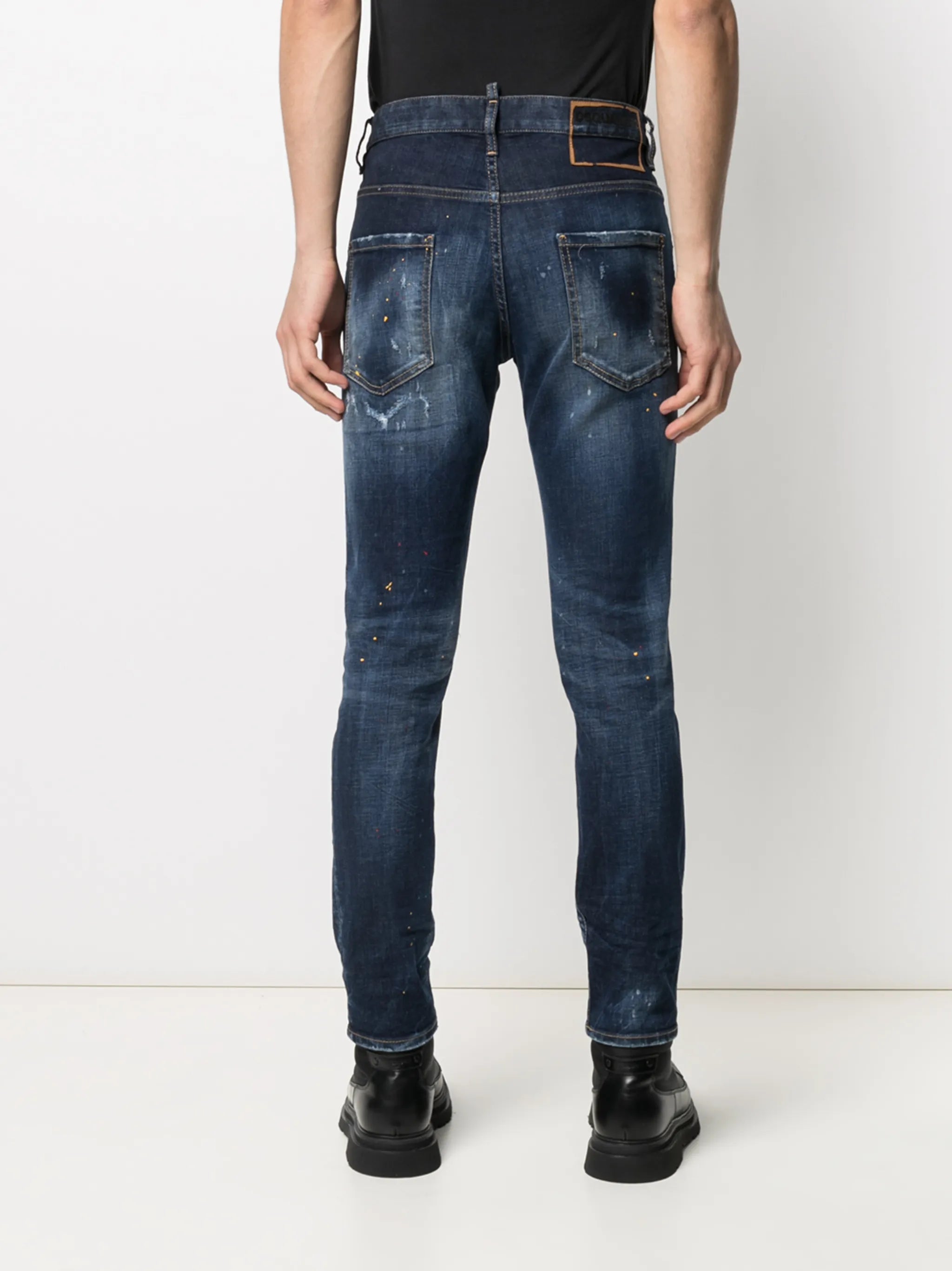 ripped slim-fit jeans