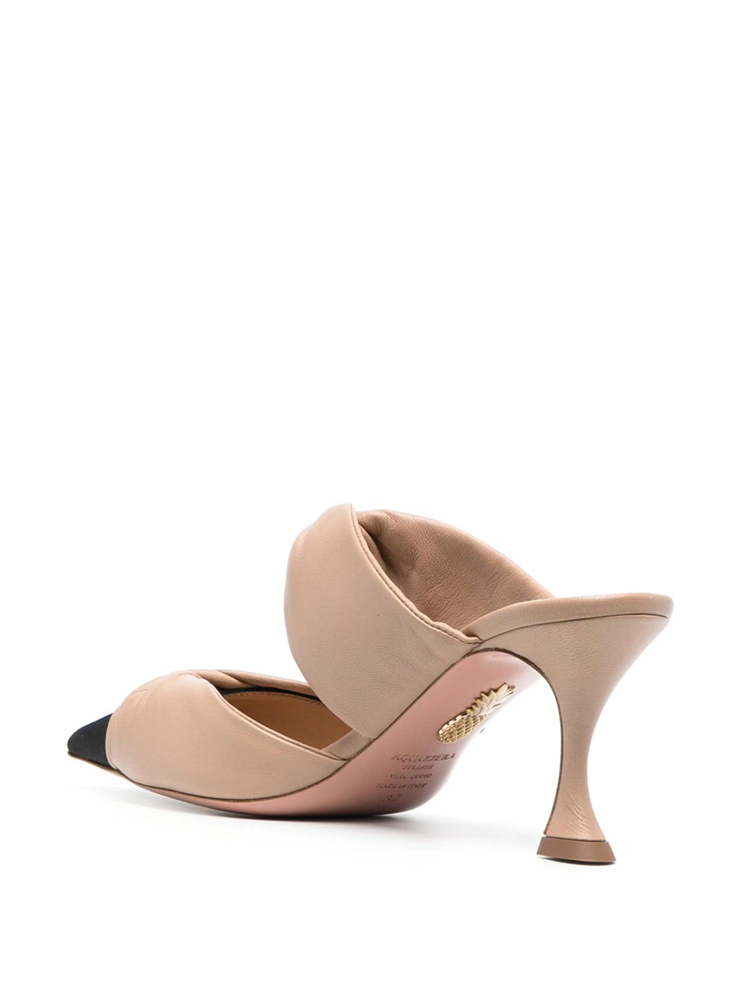 Twist 75mm leather mules