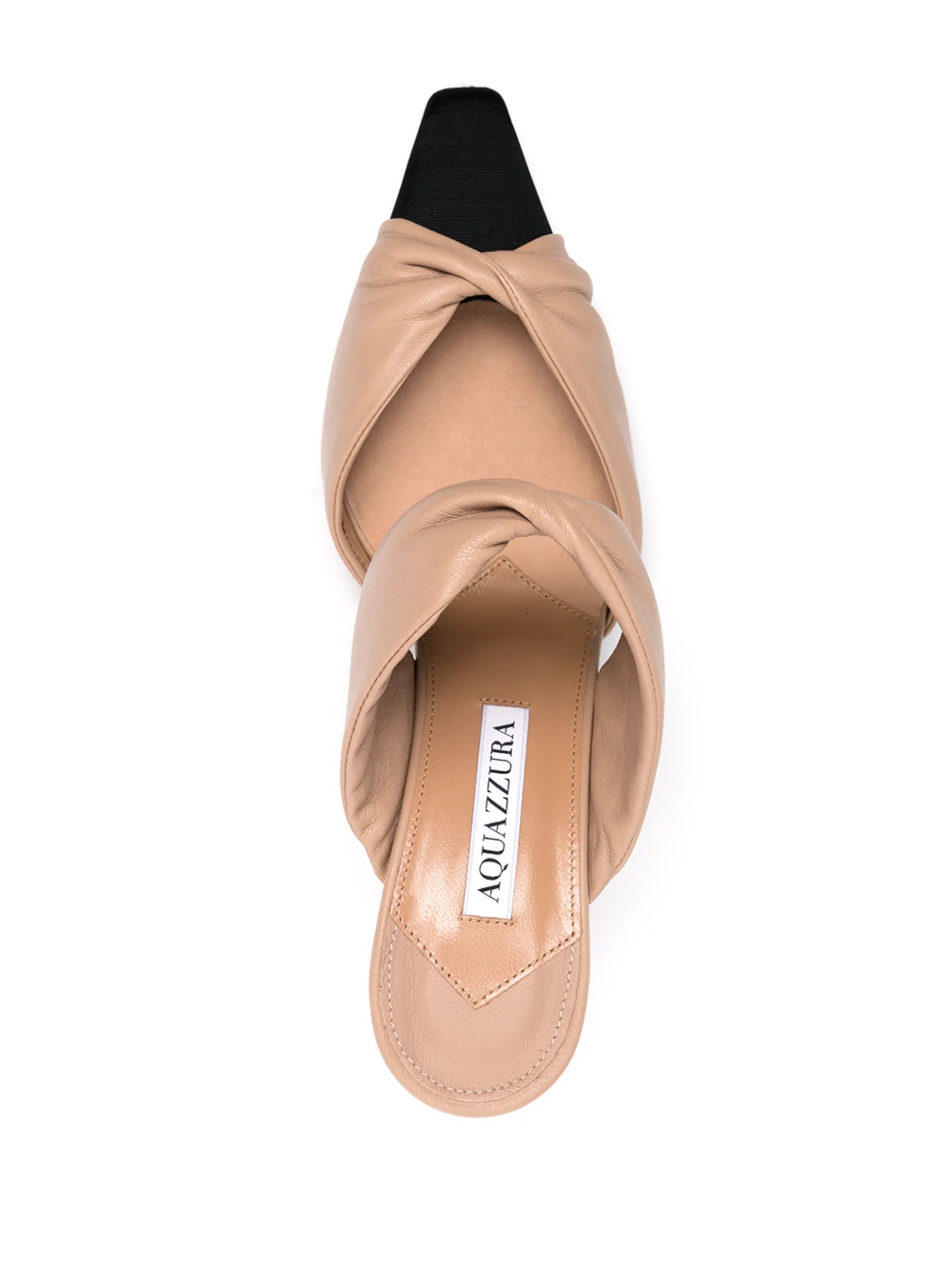 Twist 75mm leather mules