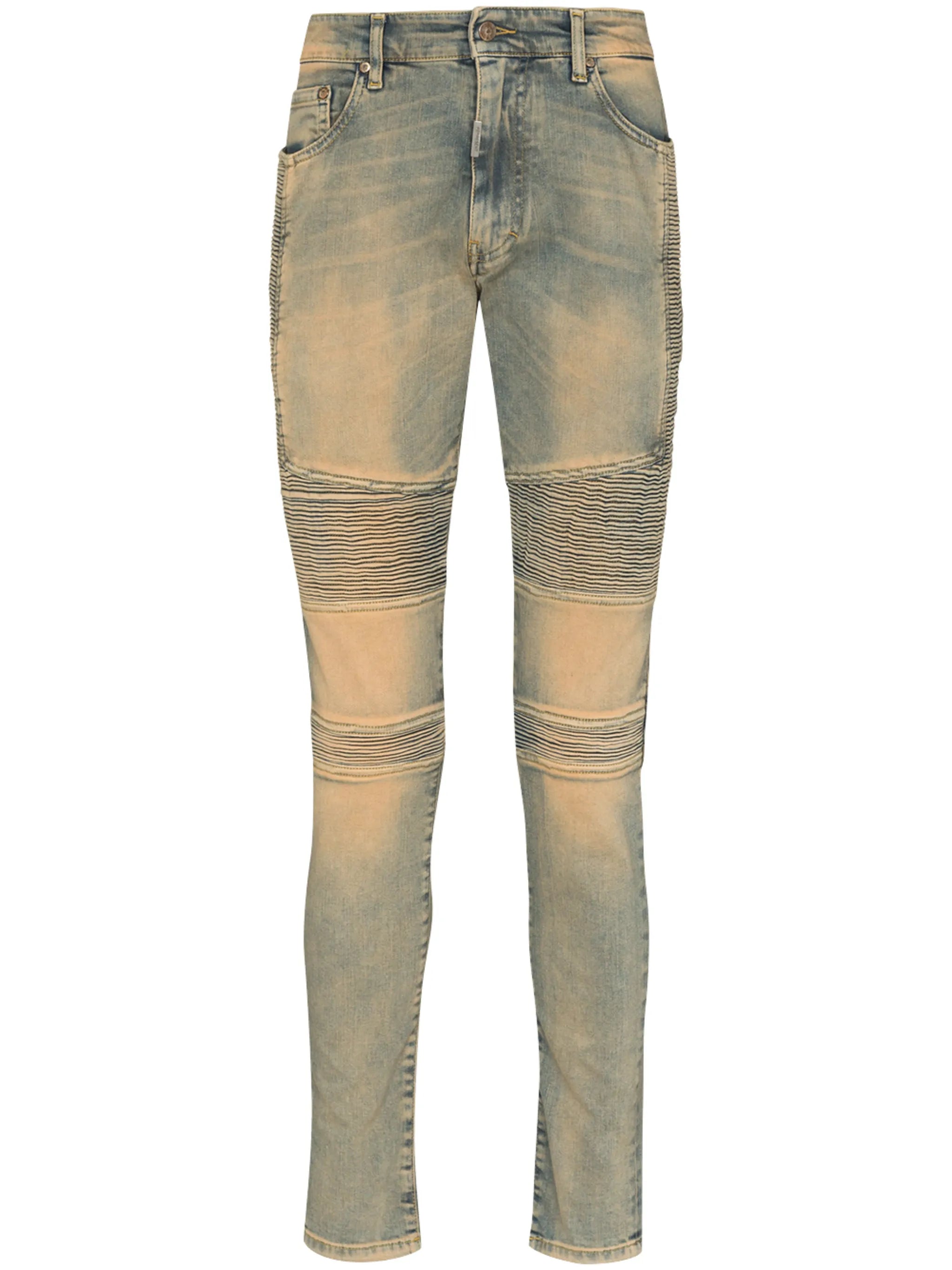 biker-style skinny jeans