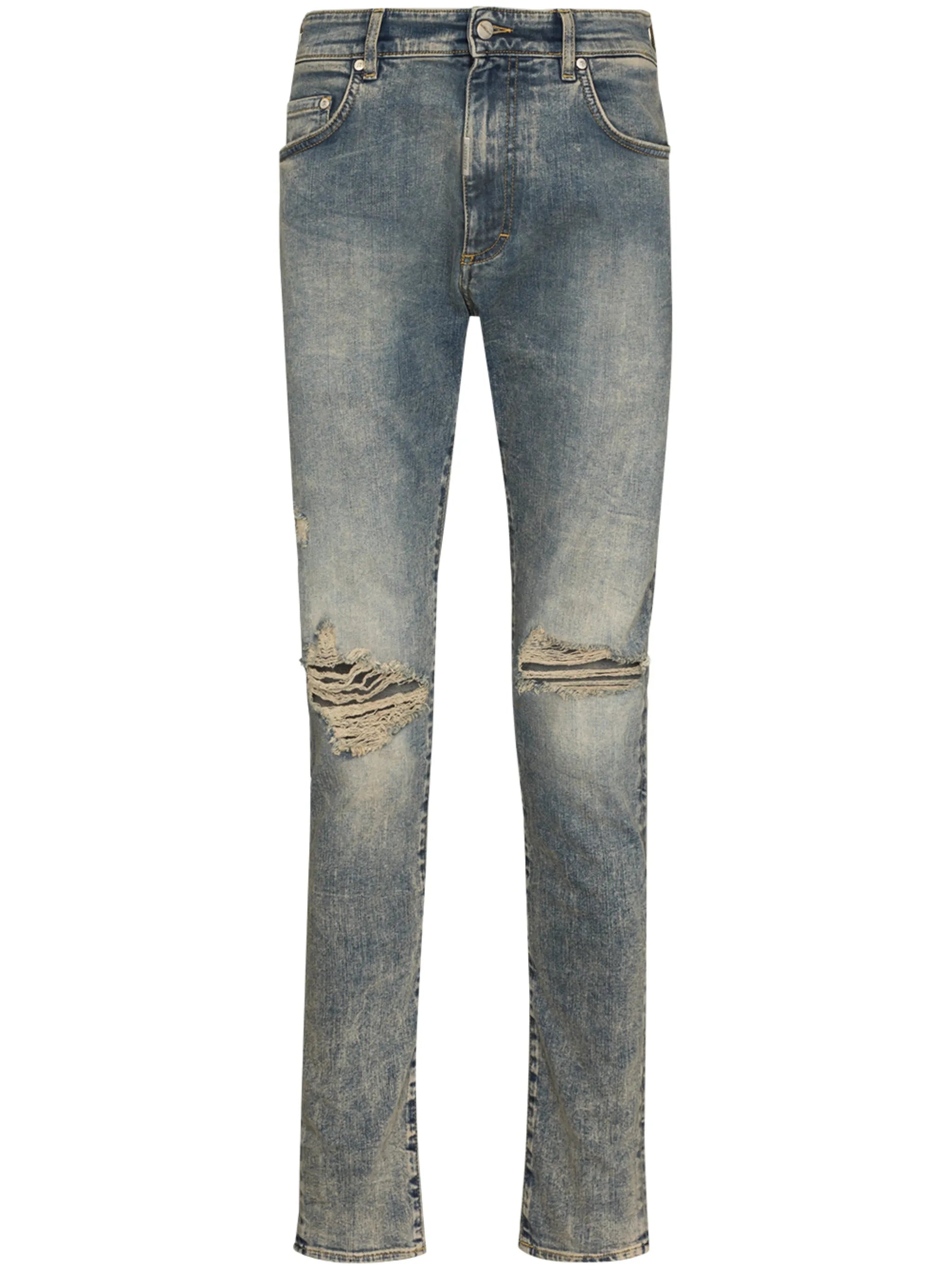 ripped-detailing skinny jeans