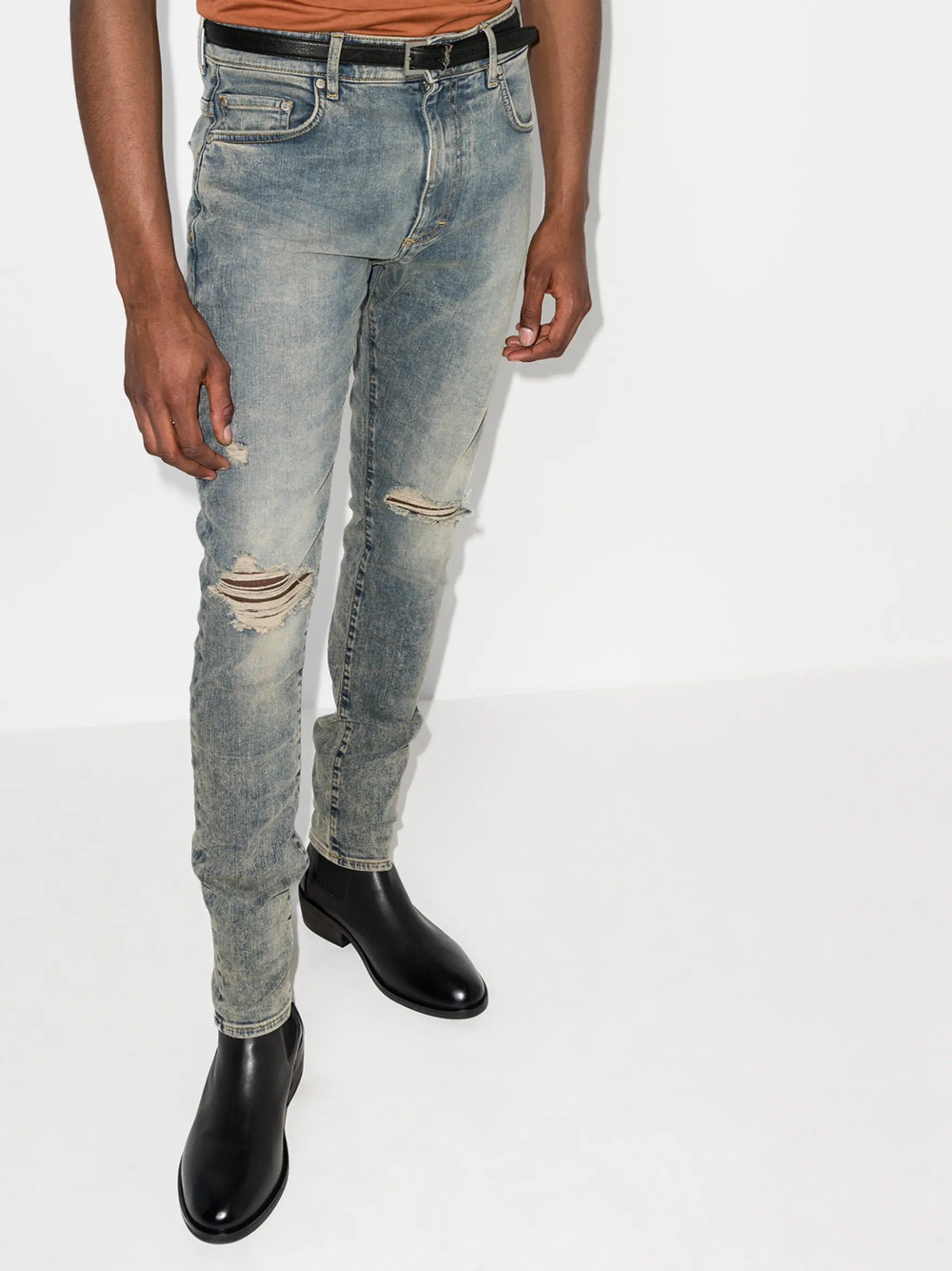 ripped-detailing skinny jeans