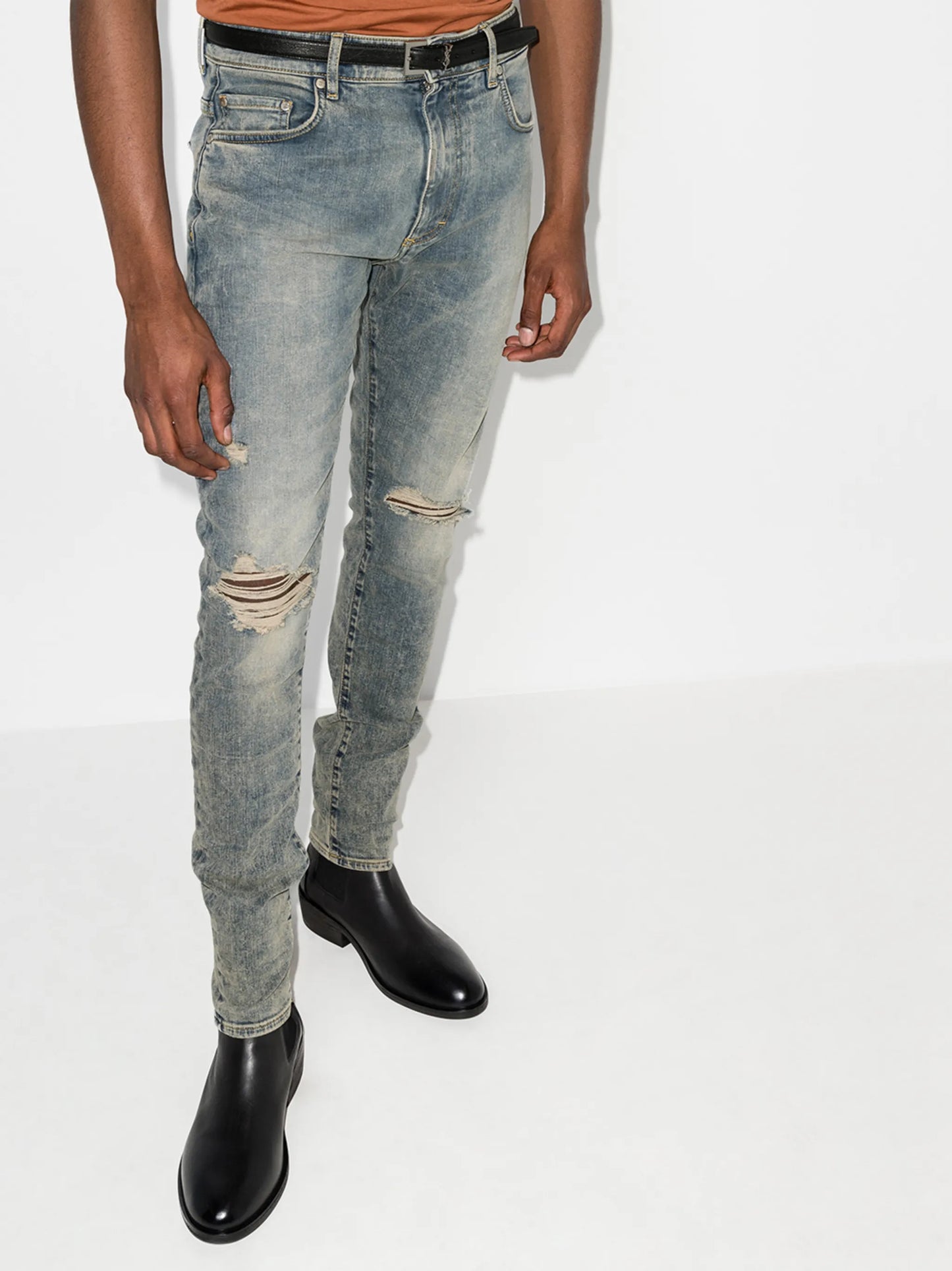 ripped-detailing skinny jeans