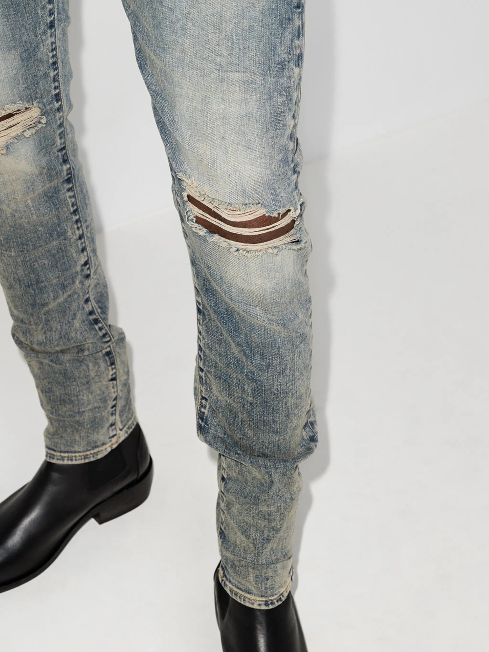 ripped-detailing skinny jeans