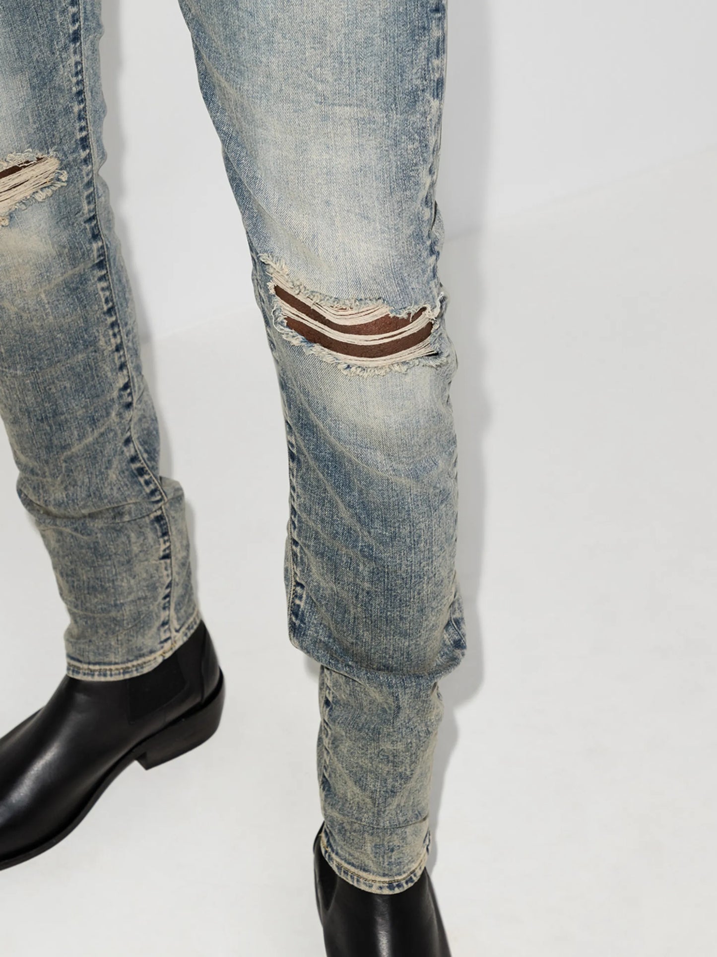 ripped-detailing skinny jeans
