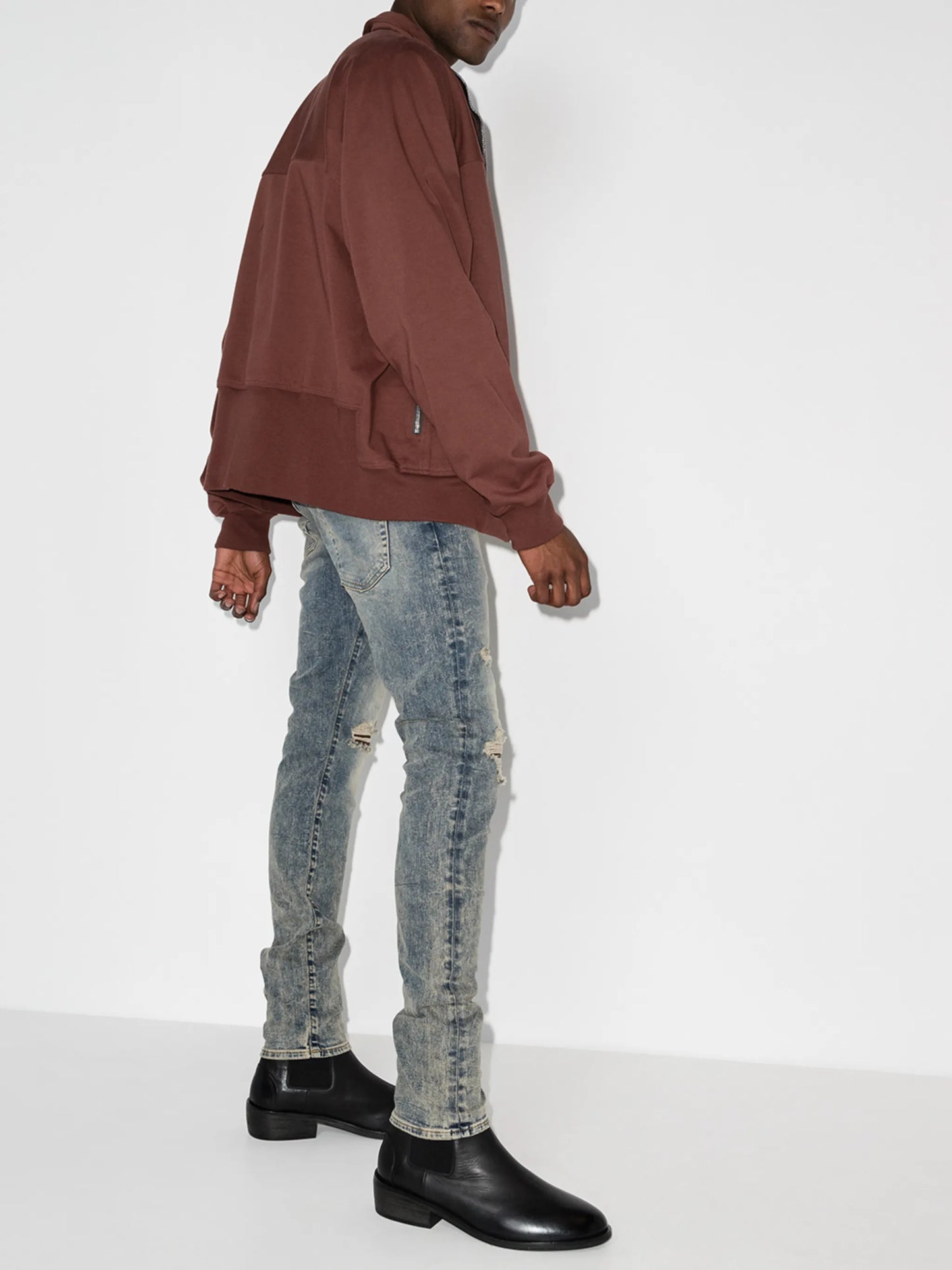 ripped-detailing skinny jeans