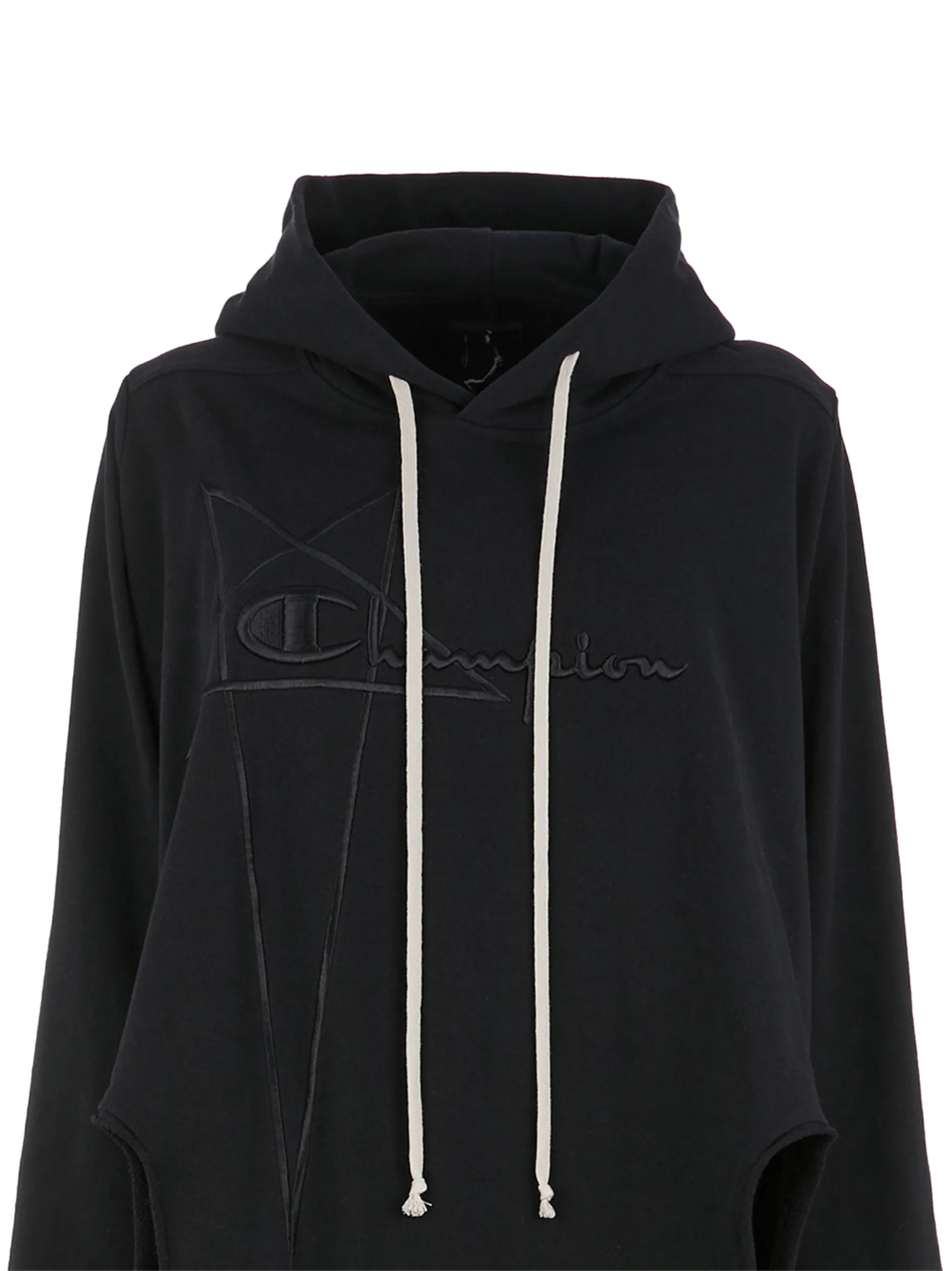 x Champion draped hoodie