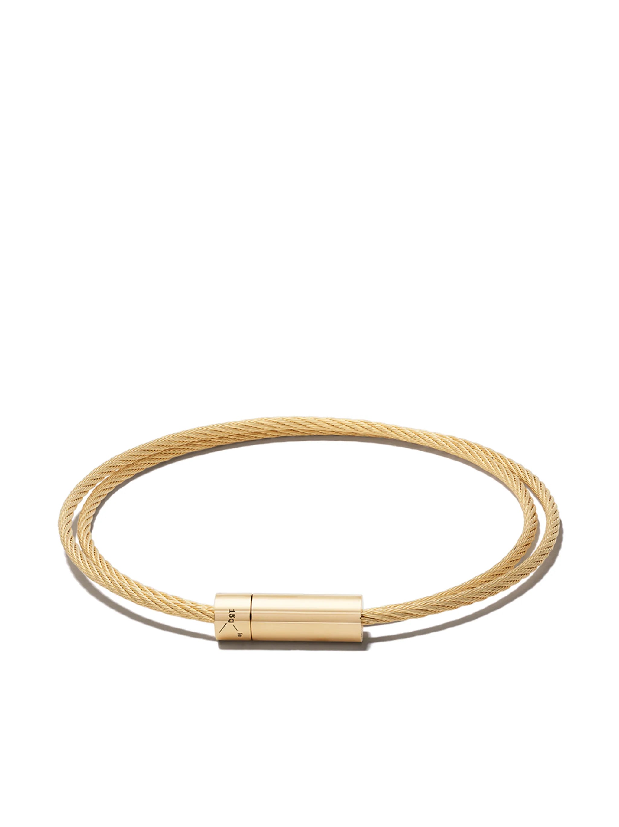 18K yellow gold Le Câble double bracelet