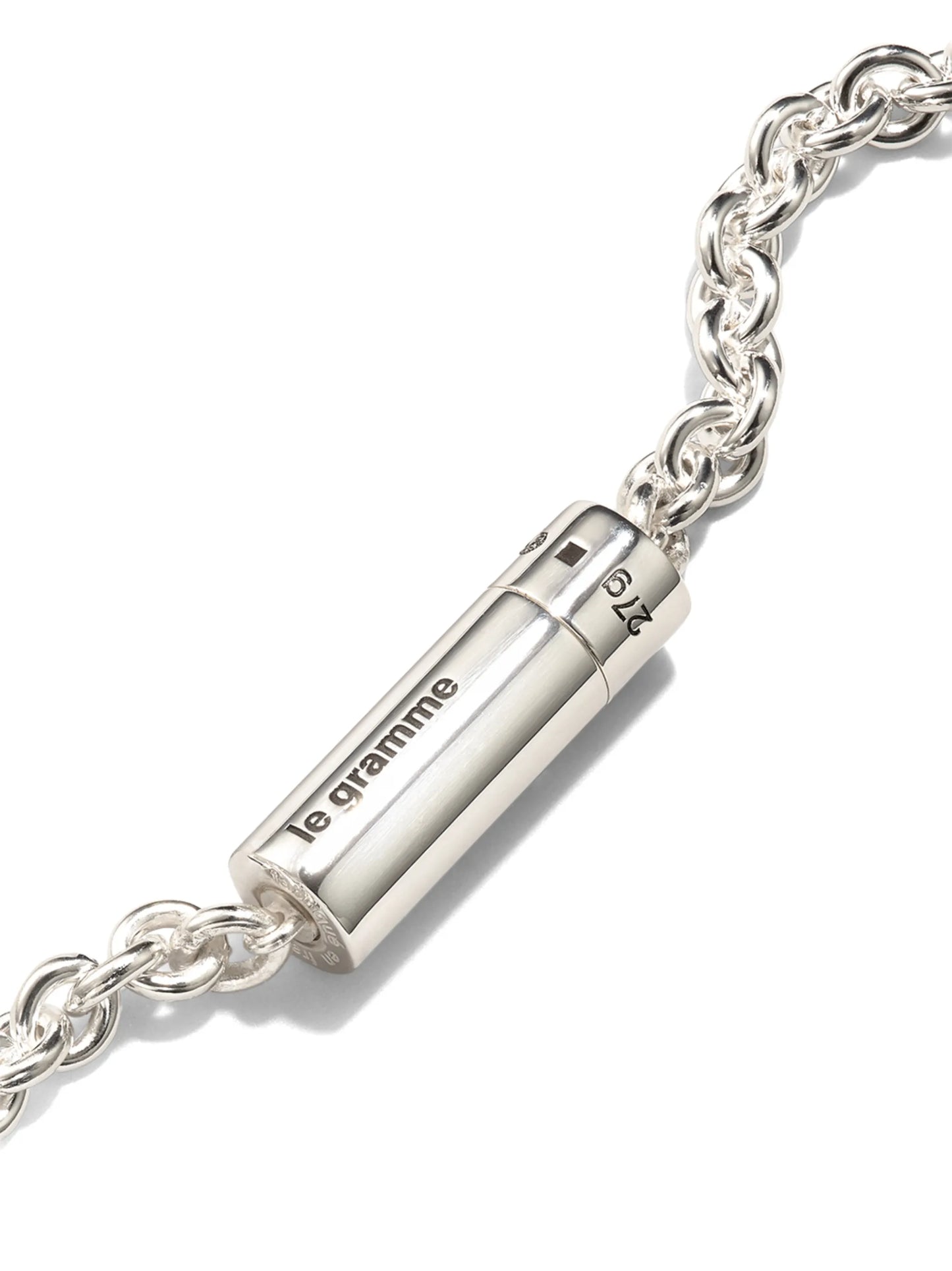 sterling silver Segment cable-chain necklace