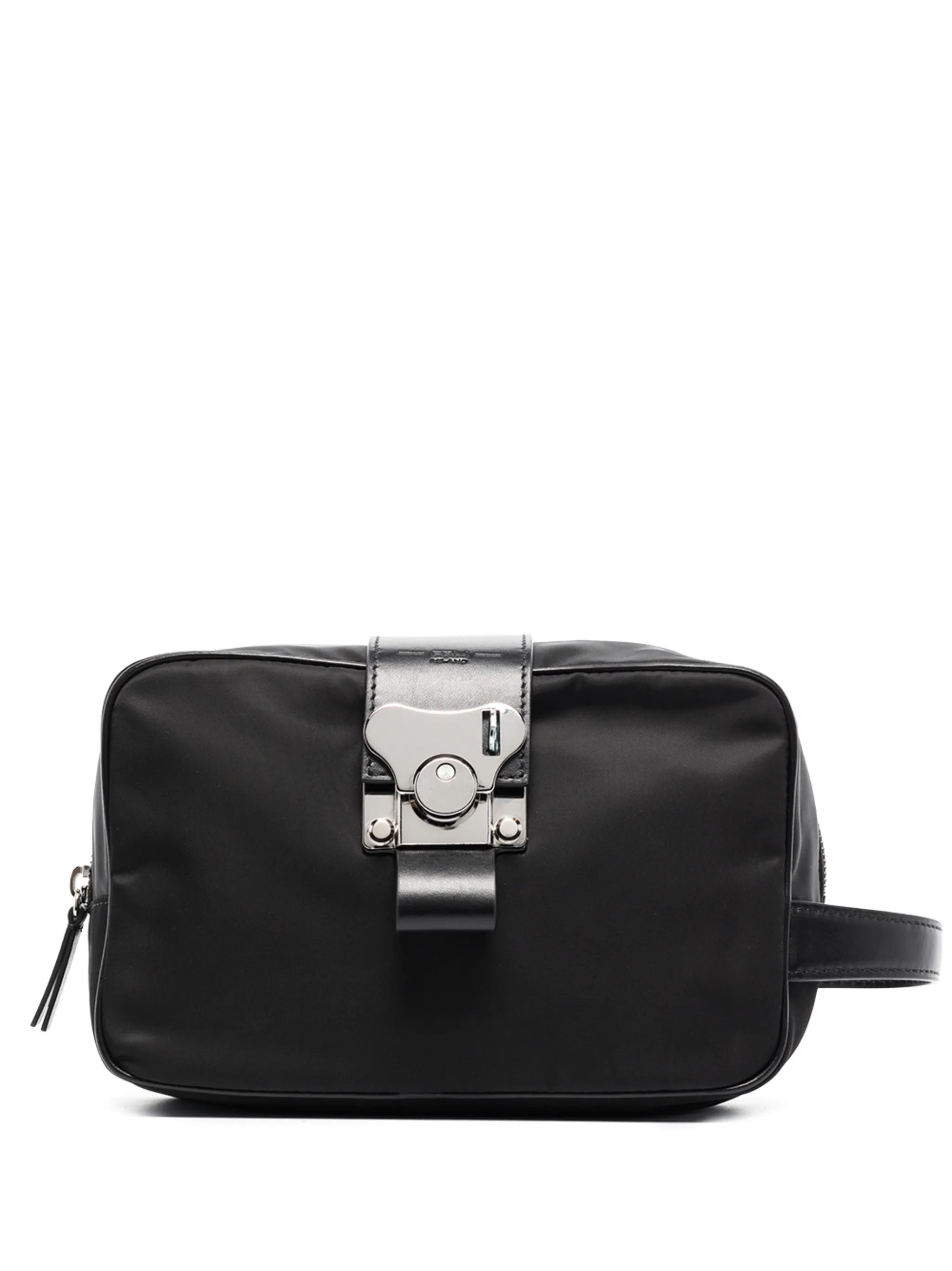 leather-trim wash bag
