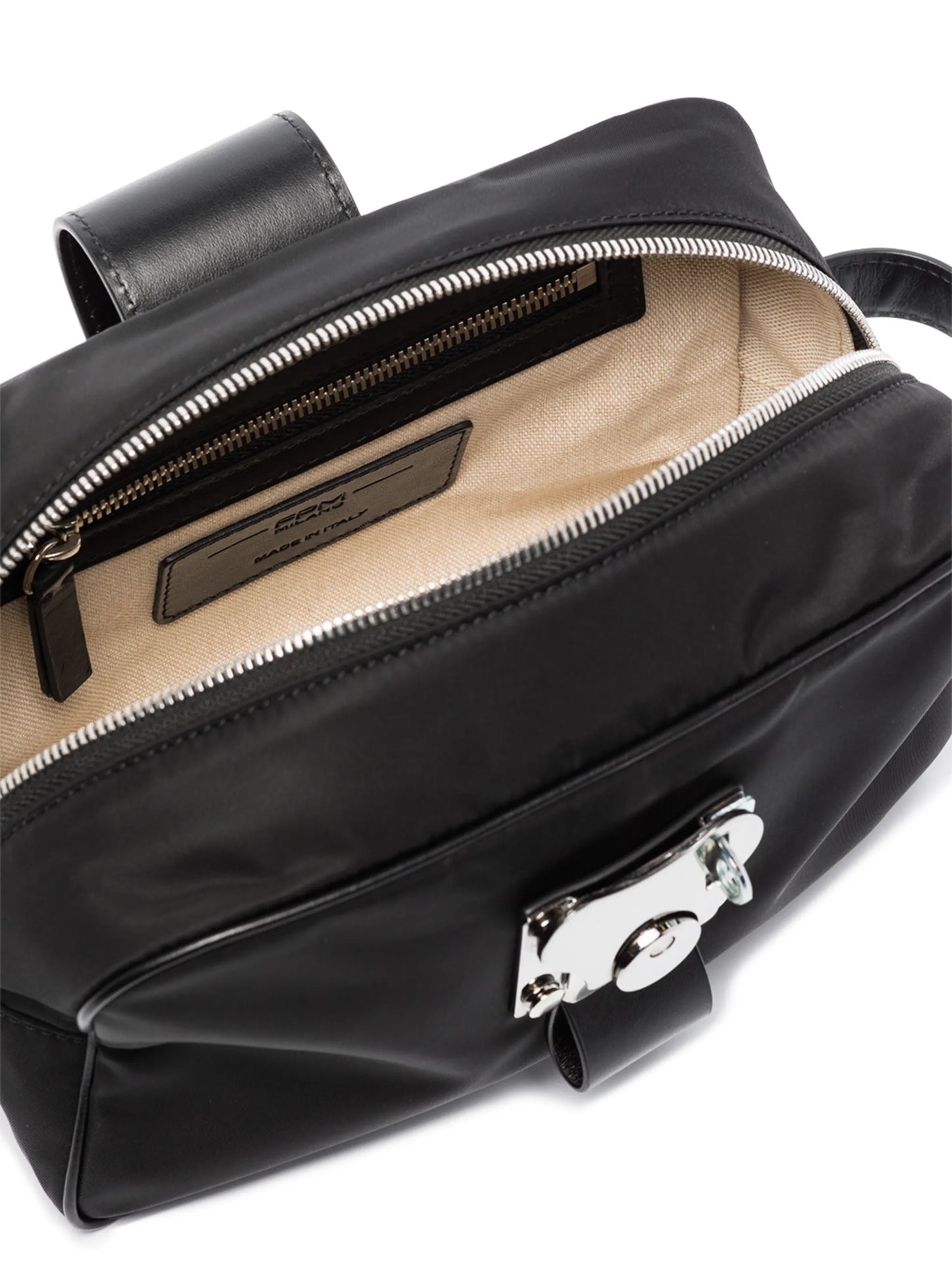 leather-trim wash bag
