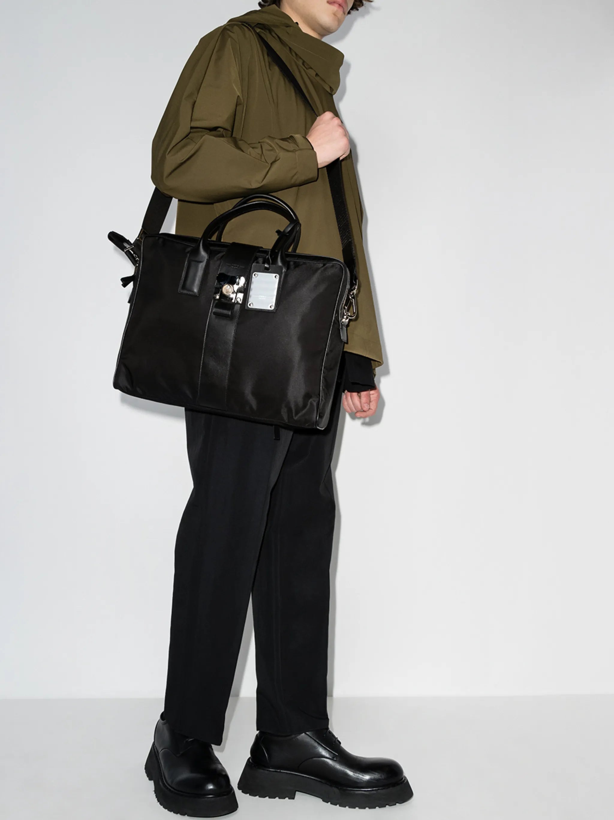 leather-trim briefcase