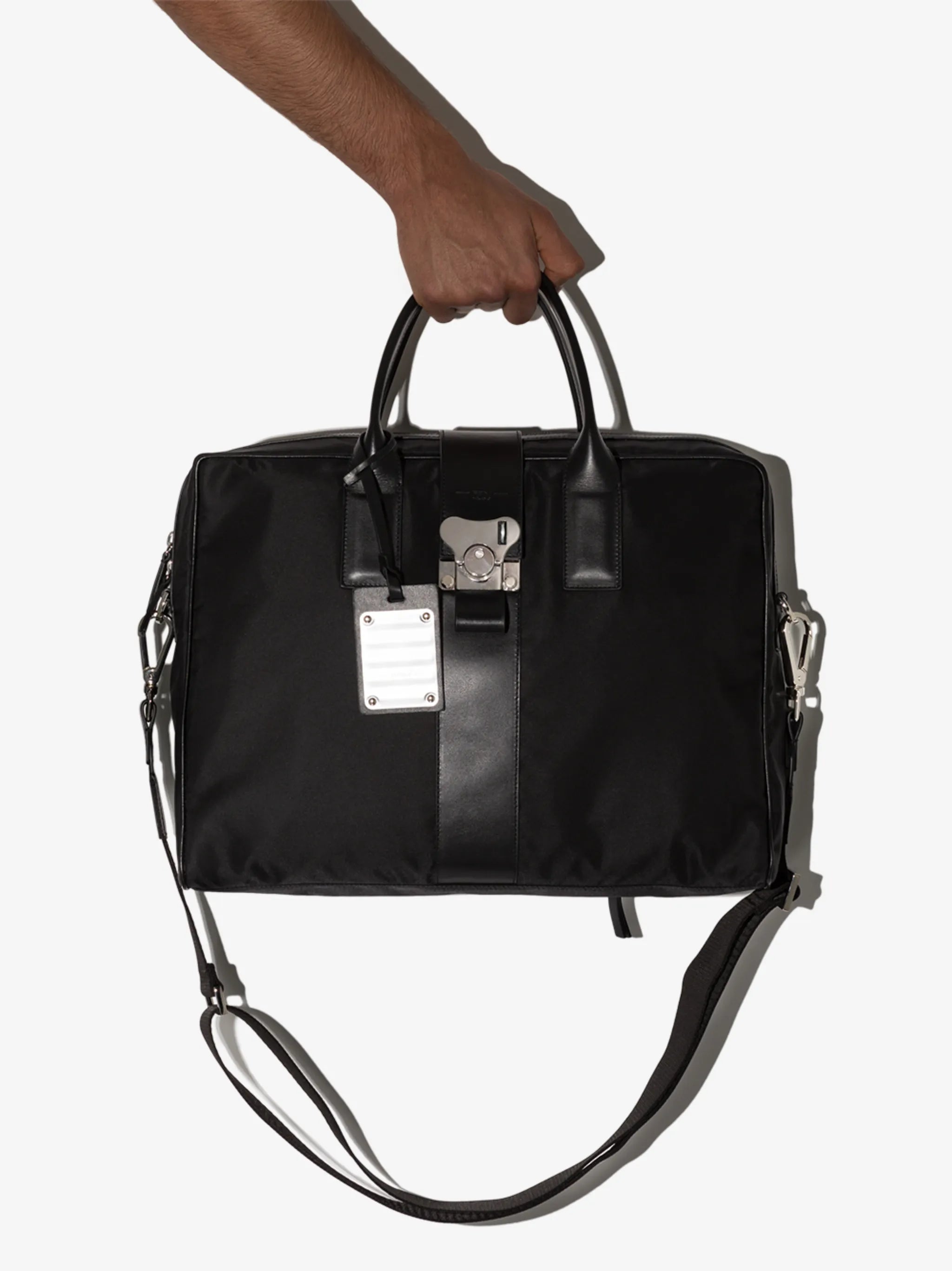 leather-trim briefcase