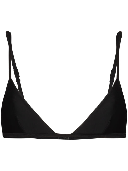Petite triangle-cup bikini top