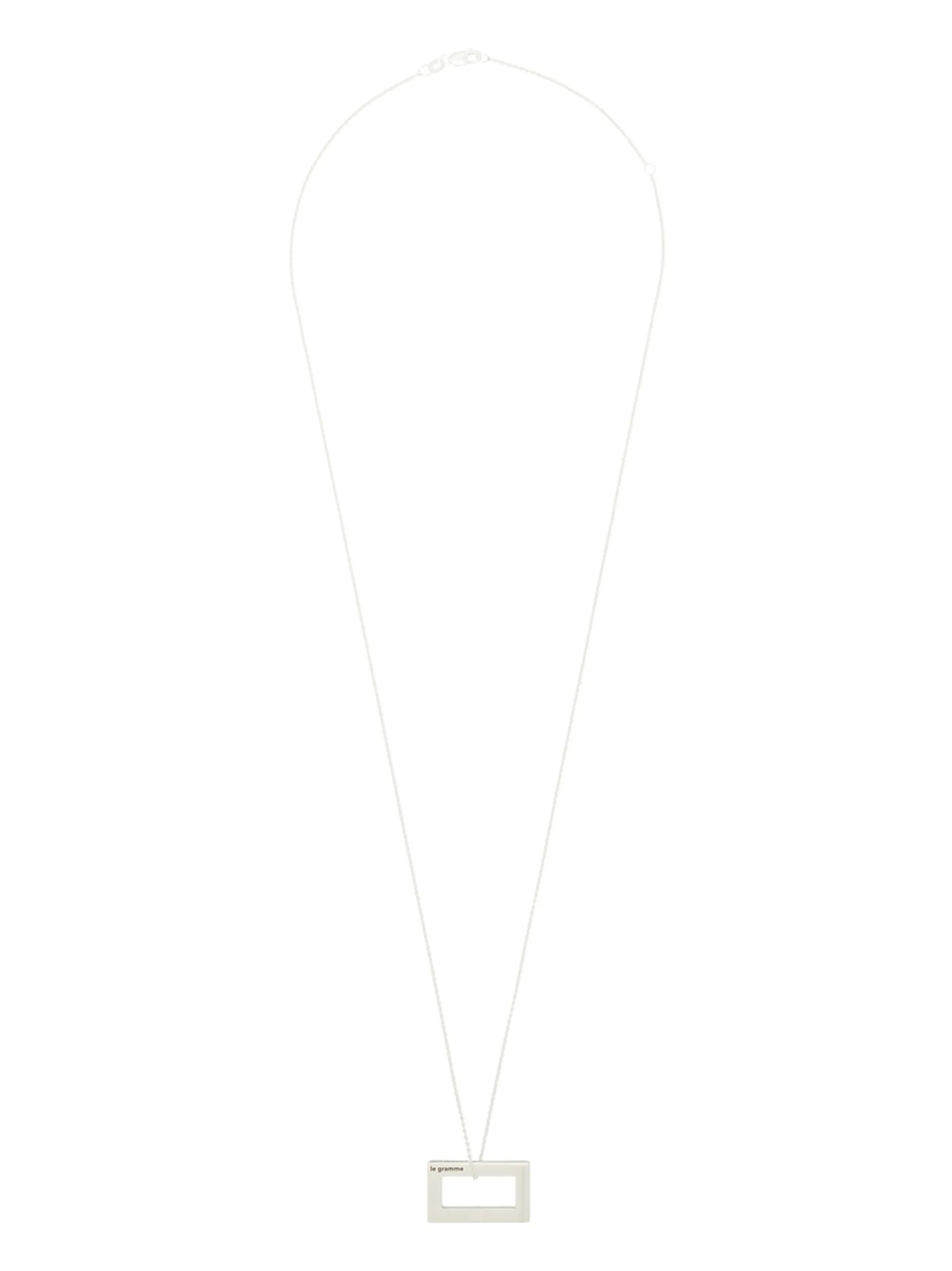 Le 3.4g polished rectangle necklace