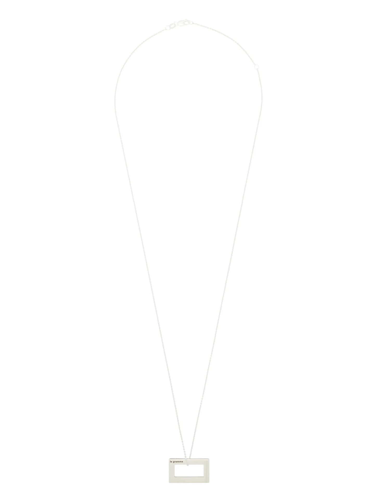 Le 3.4g polished rectangle necklace