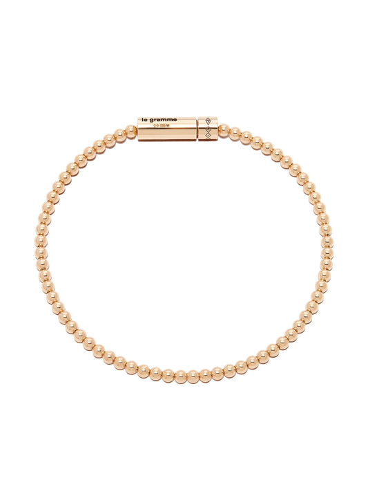 18kt yellow gold bead-chain bracelet