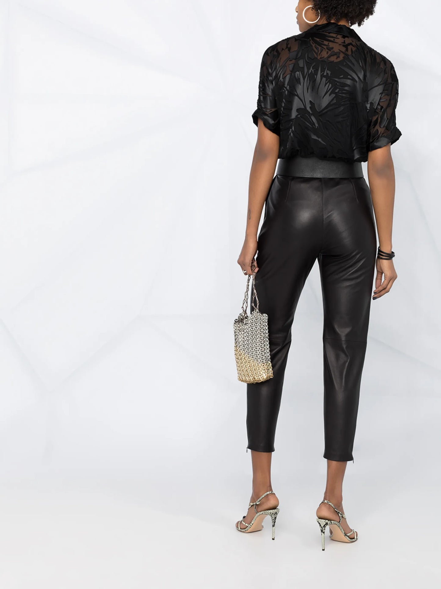 cropped tapered trousers