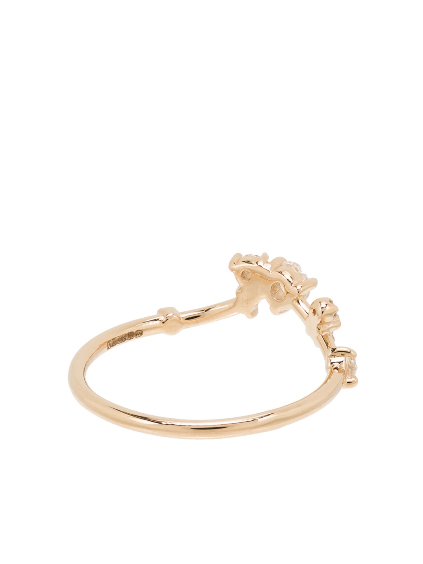 14kt yellow gold diamond-embellished ring