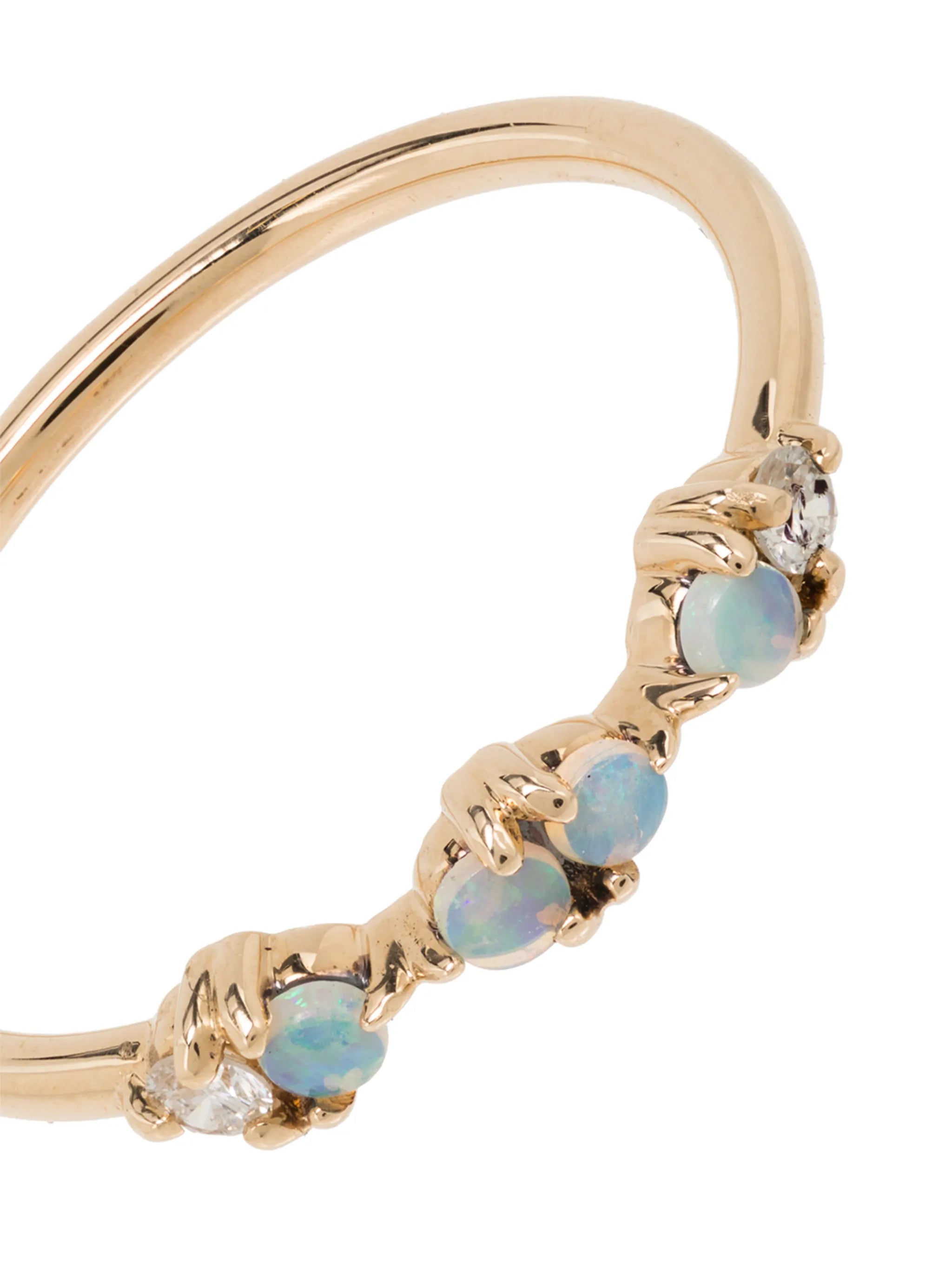 14kt yellow gold demi-paired ring
