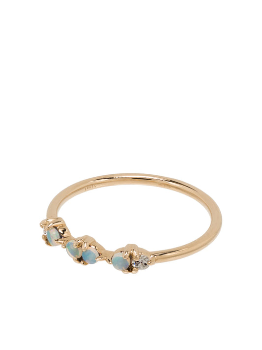 14kt yellow gold demi-paired ring