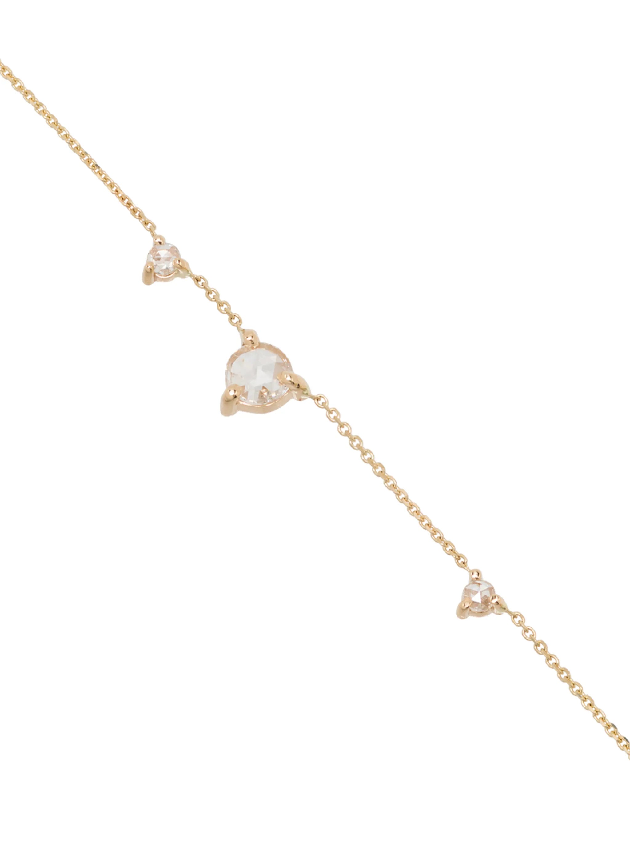 14kt yellow gold Three Step diamond necklace