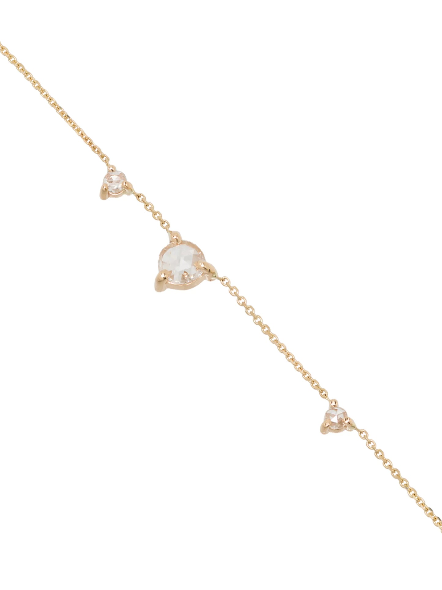14kt yellow gold Three Step diamond necklace