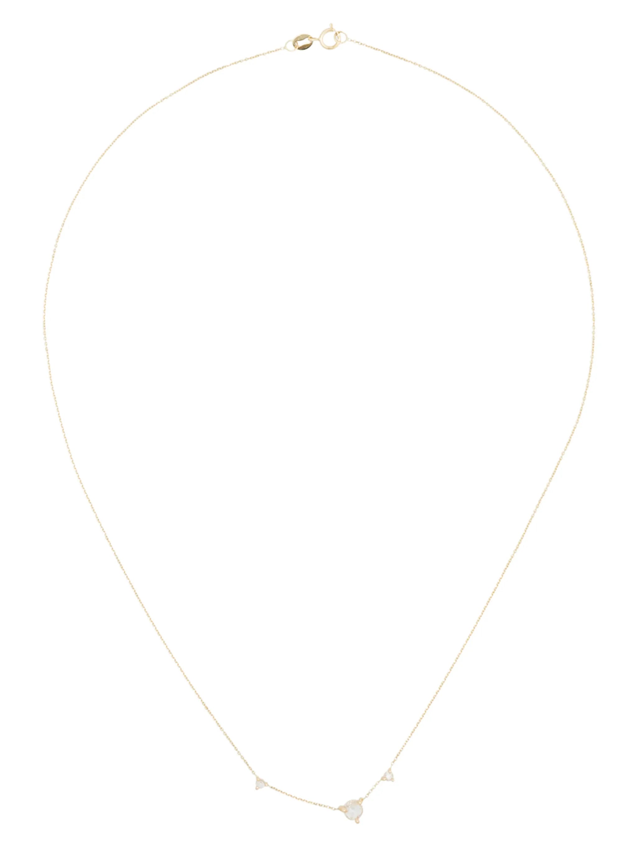 14kt yellow gold Three Step diamond necklace