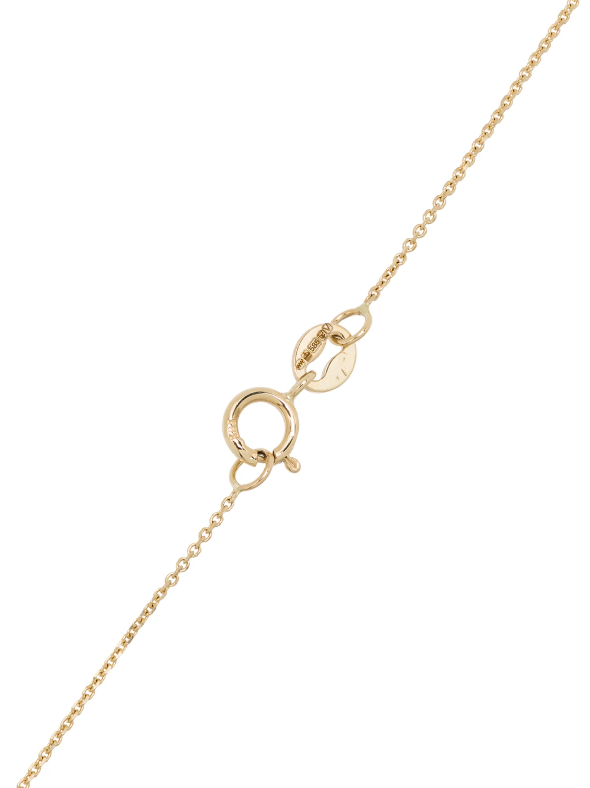 14kt yellow gold Three Step diamond necklace