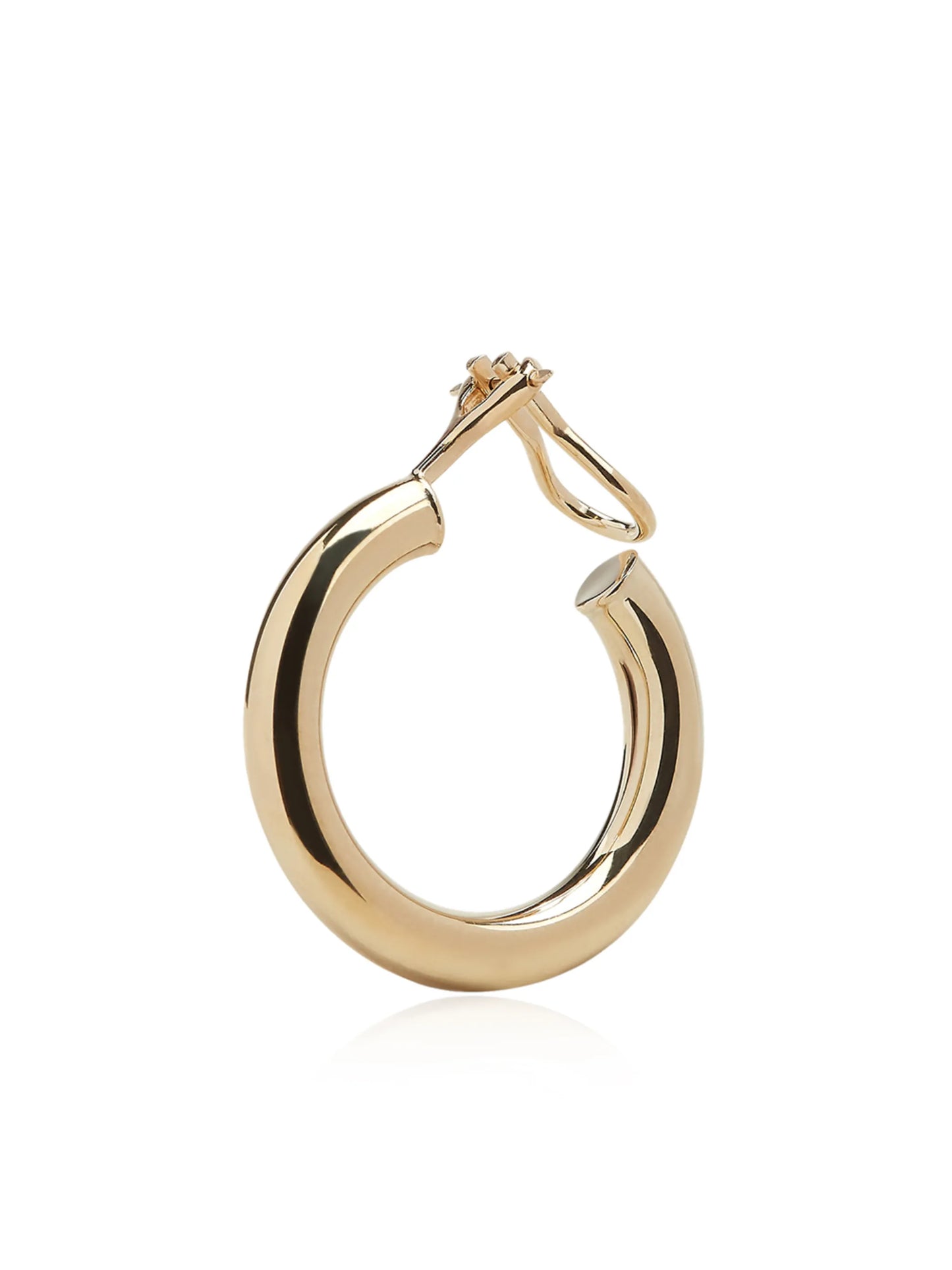 14kt yellow gold Mega single hoop earring